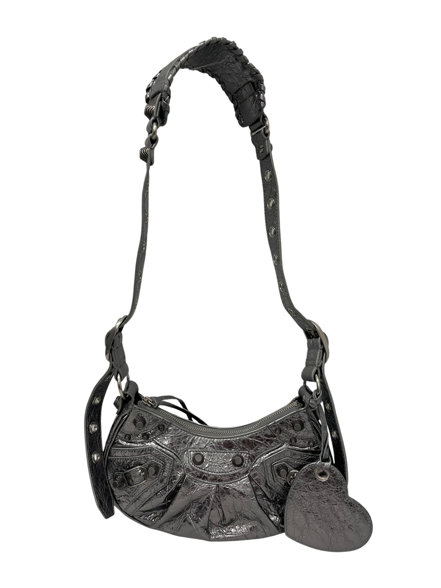 BALENCIAGA/Bag/Leather/GRY/Le Cagole XS SHOULDER BAG view 1