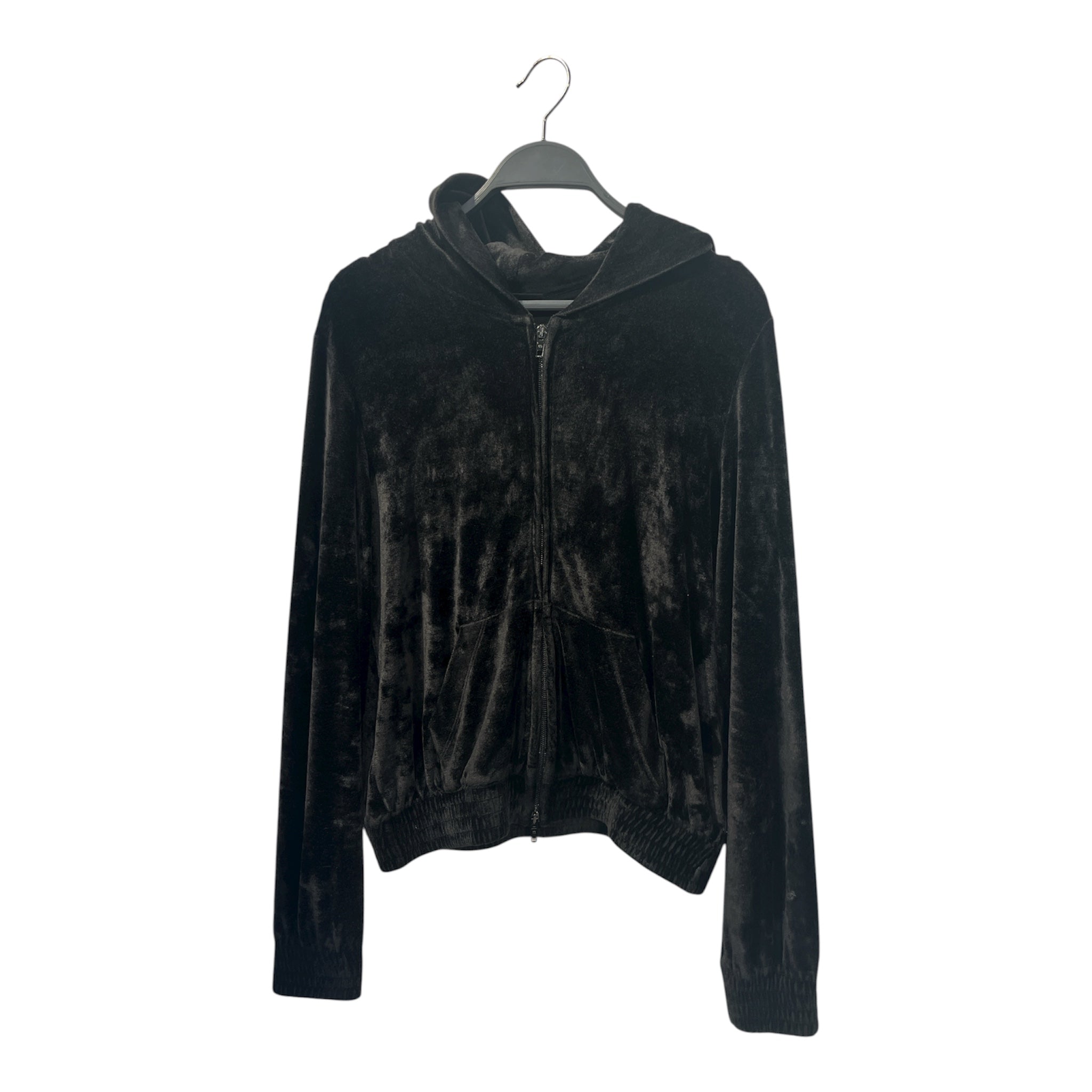 BALENCIAGA/Hoodie/40/Velour/BLK/RHINESTONE view 1