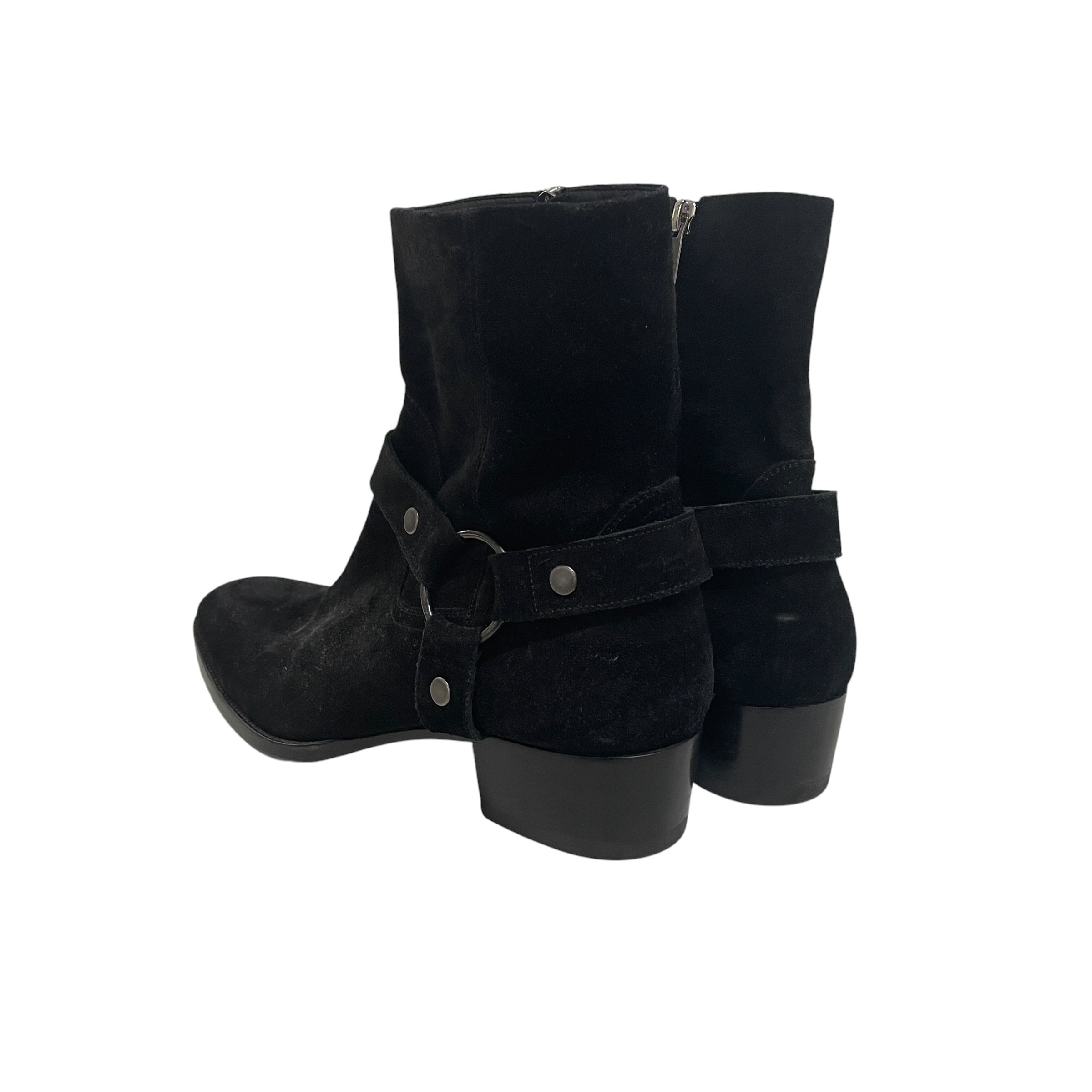 SAINT LAURENT/Cowboy Boots/EU 44/Suede/BLK/SILVER SUEDE BUCKLE view 2