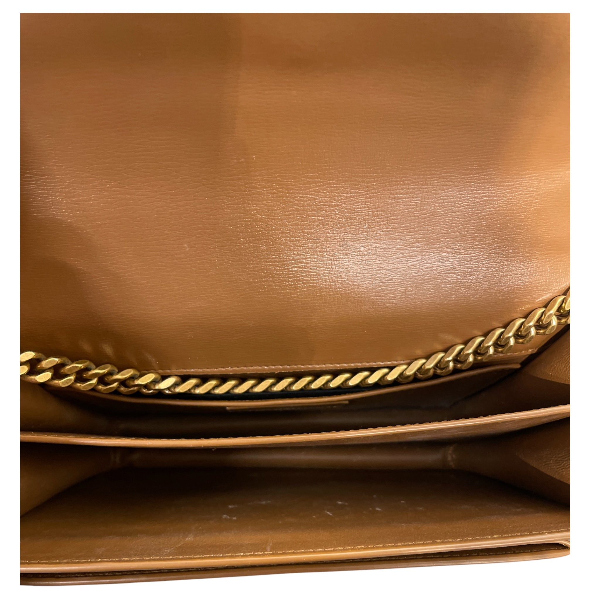 SAINT LAURENT/Cross Body Bag/Leather/BRW/Sunset Chain Crossbody Bag view 4