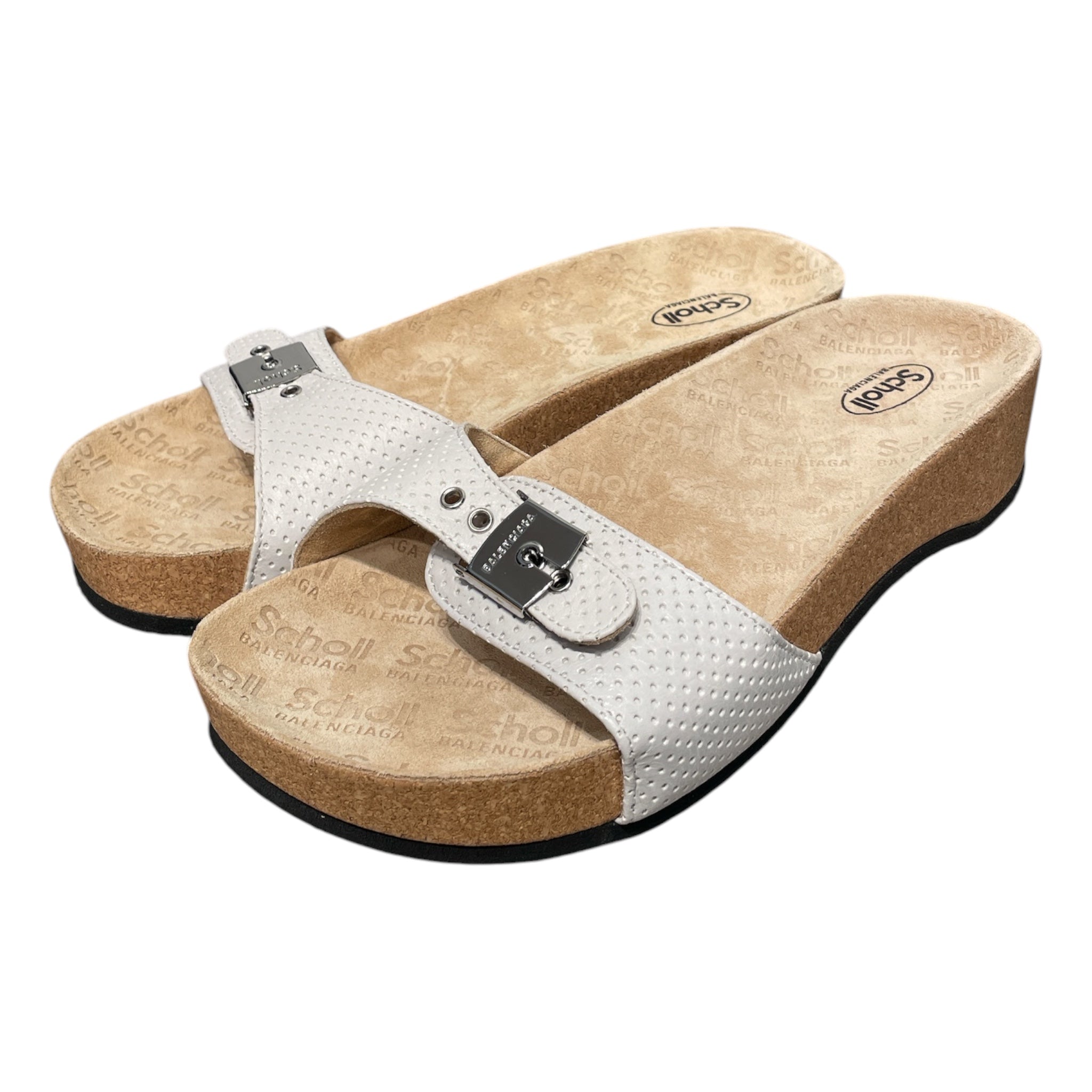 BALENCIAGA/Sandals/EU 39/Leather/WHT/platform sandals view 1