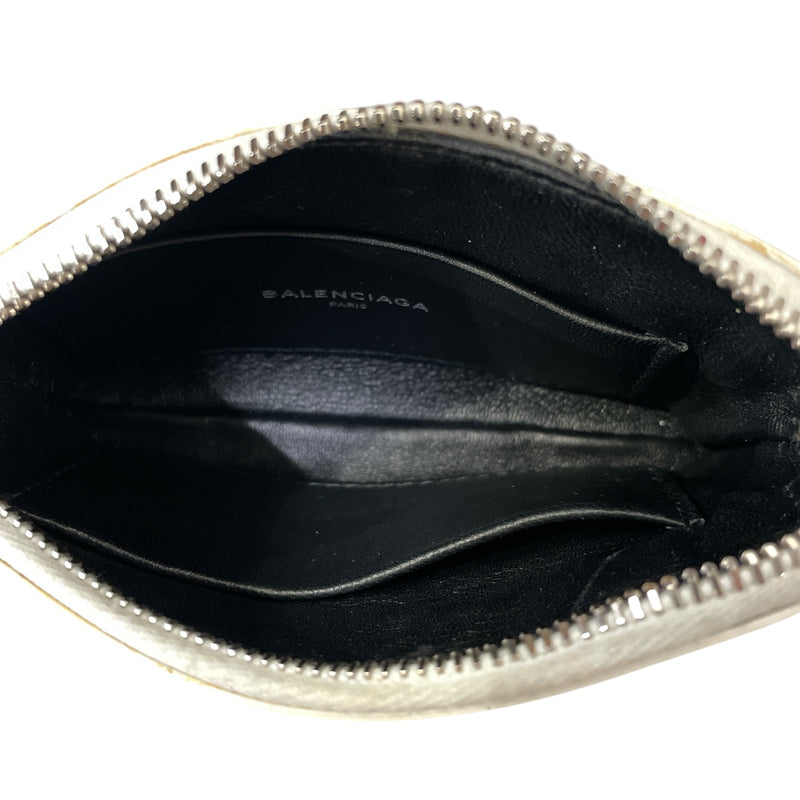 BALENCIAGA/Pouch/Leather/WHT/Everyday Logo Zip