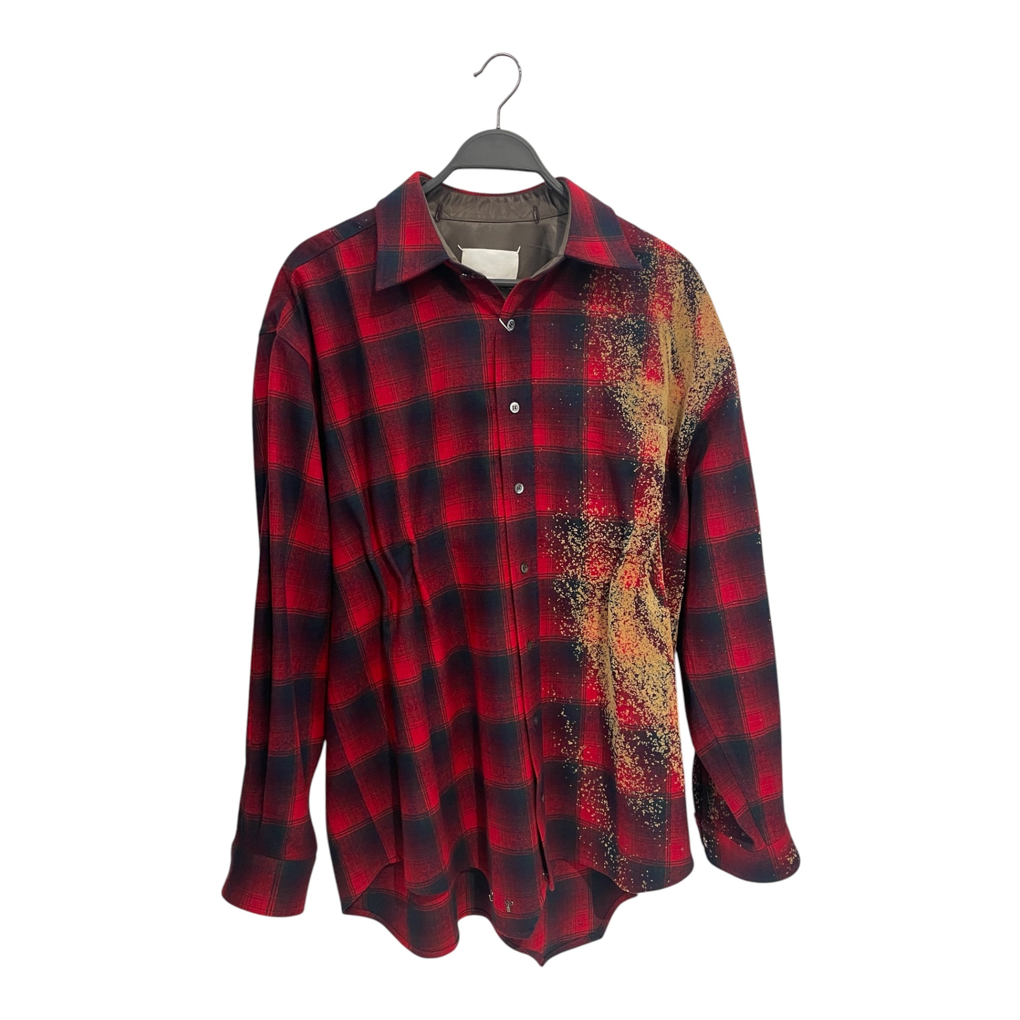 Maison Margiela/PENDLETON/Flannel Shirt/46/Cotton/RED/Plaid/MARGIELA RED FLANNEL view 1