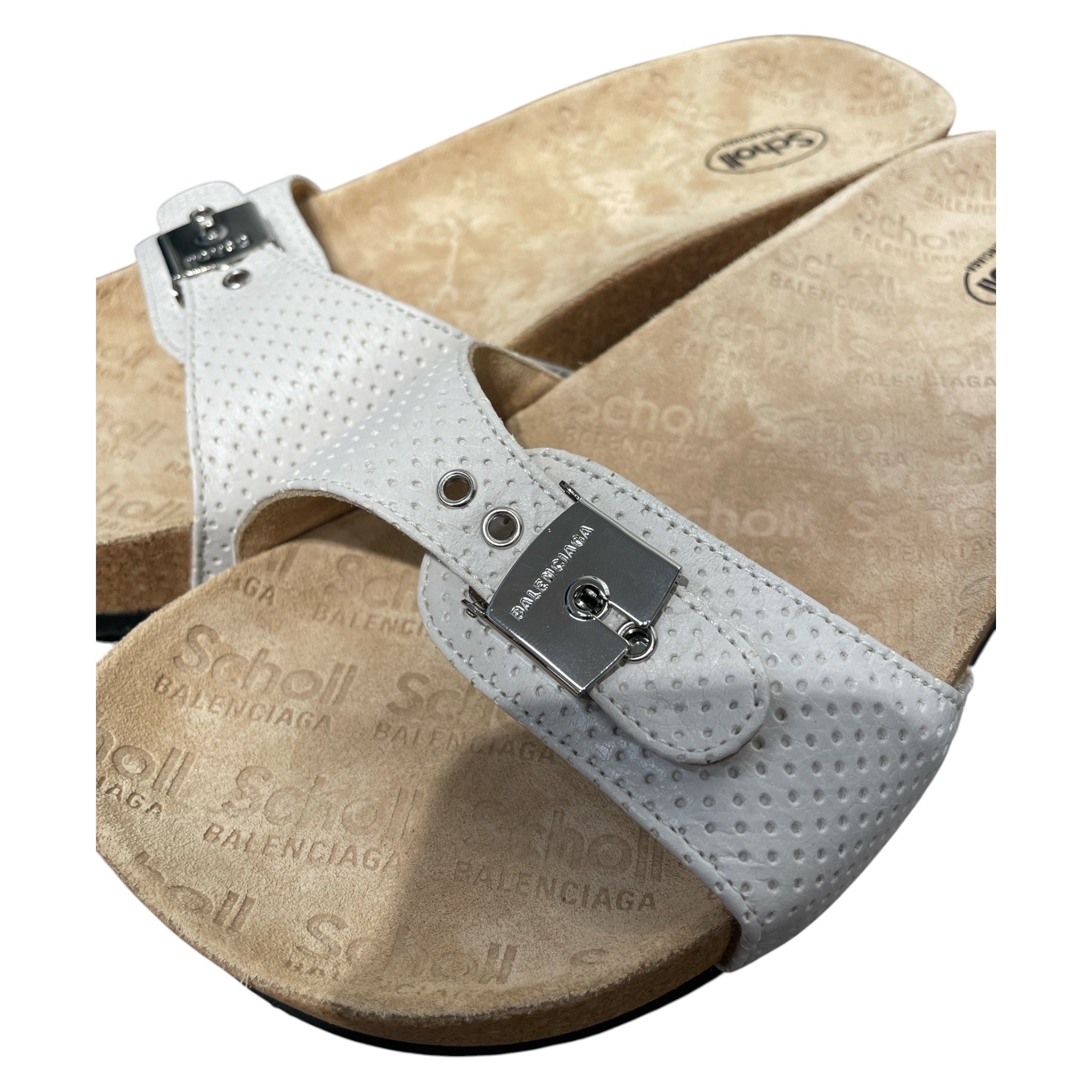 BALENCIAGA/Sandals/EU 39/Leather/WHT/platform sandals view 4