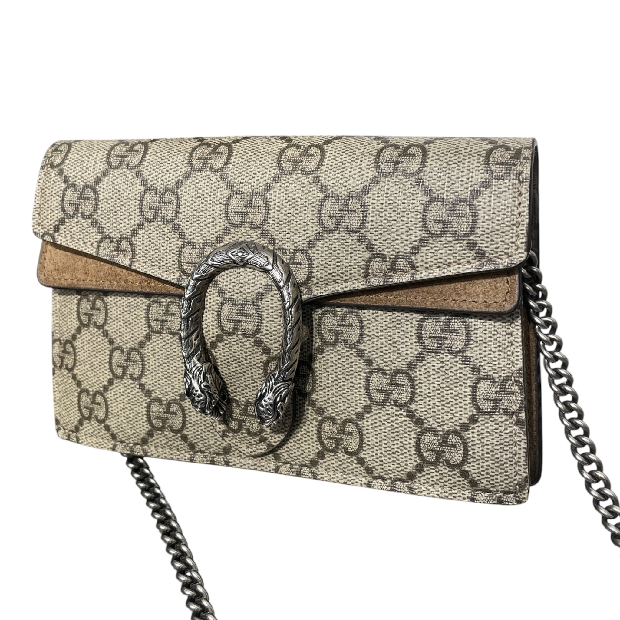 GUCCI/Cross Body Bag/Monogram/Leather/BEG/SUPREME MINI view 1