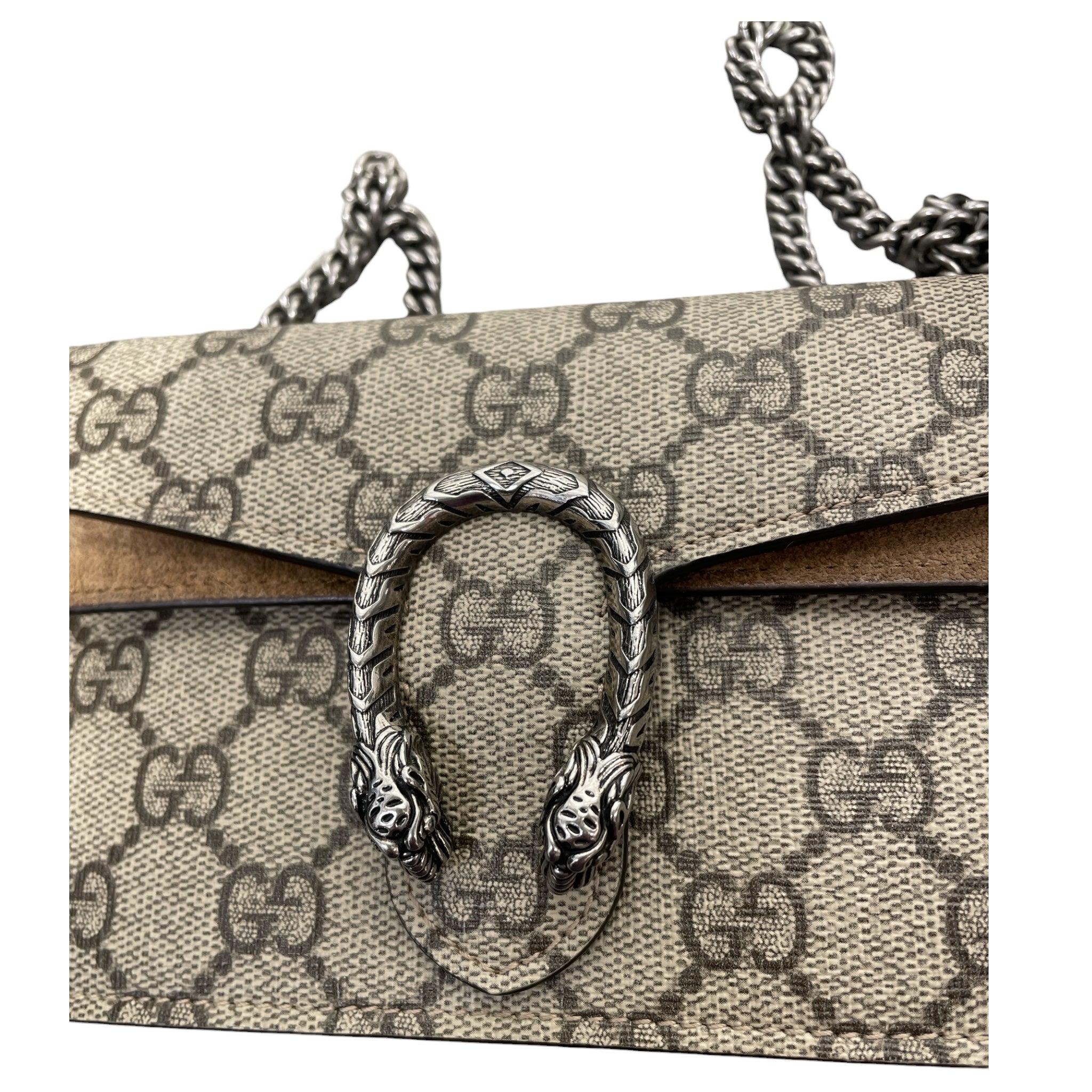 GUCCI/Cross Body Bag/Monogram/Leather/BEG/SUPREME MINI view 5