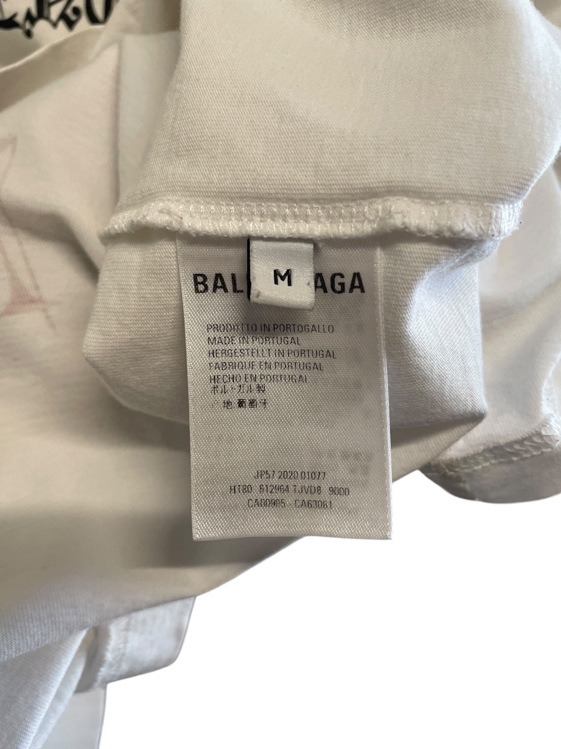 BALENCIAGA/T-Shirt/M/Cotton/WHT/FREE YOUR MIND BACK LGO view 4