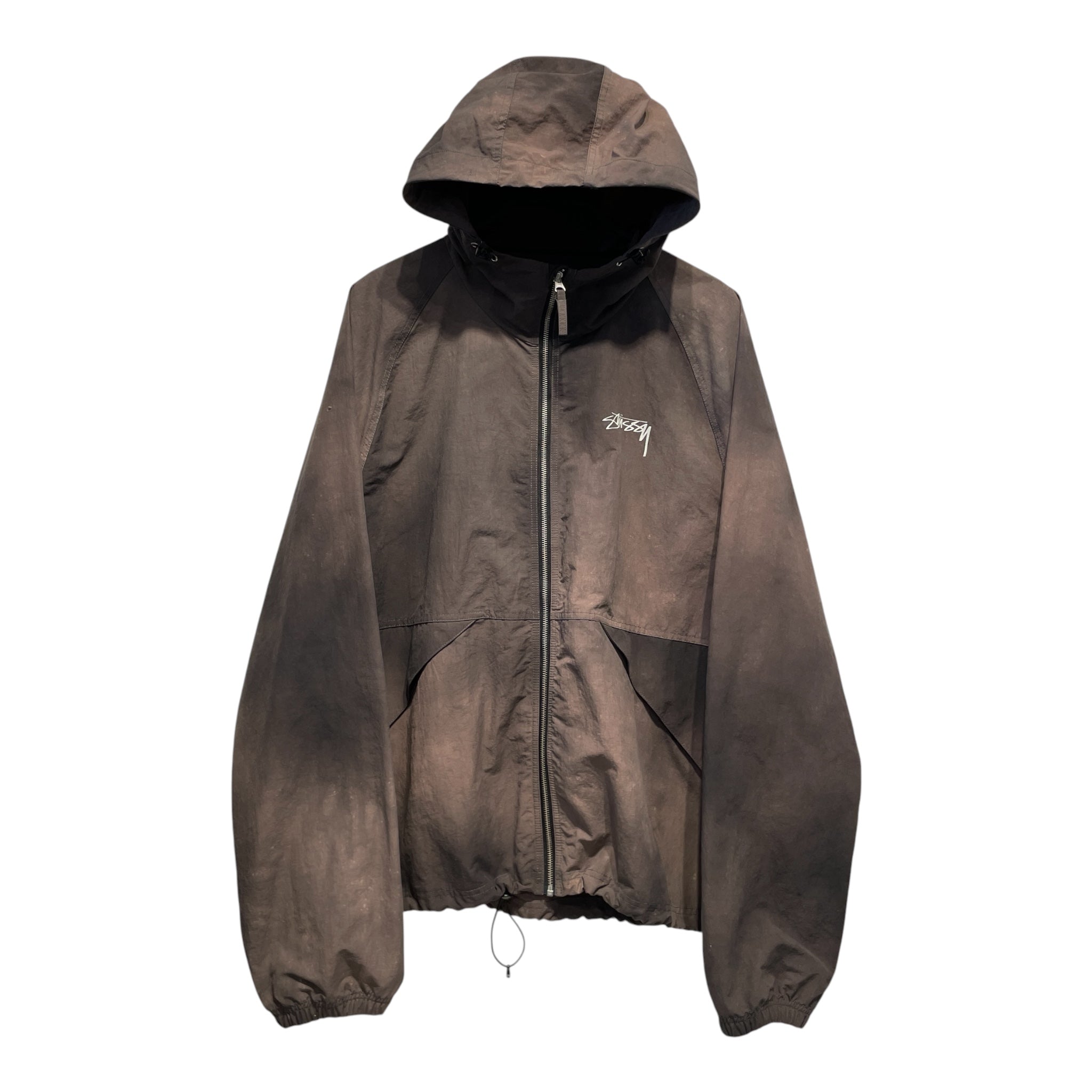 STUSSY/Windbreaker/XXL/Nylon/CML/All Over Print/WAVE DYE SHELL view 1