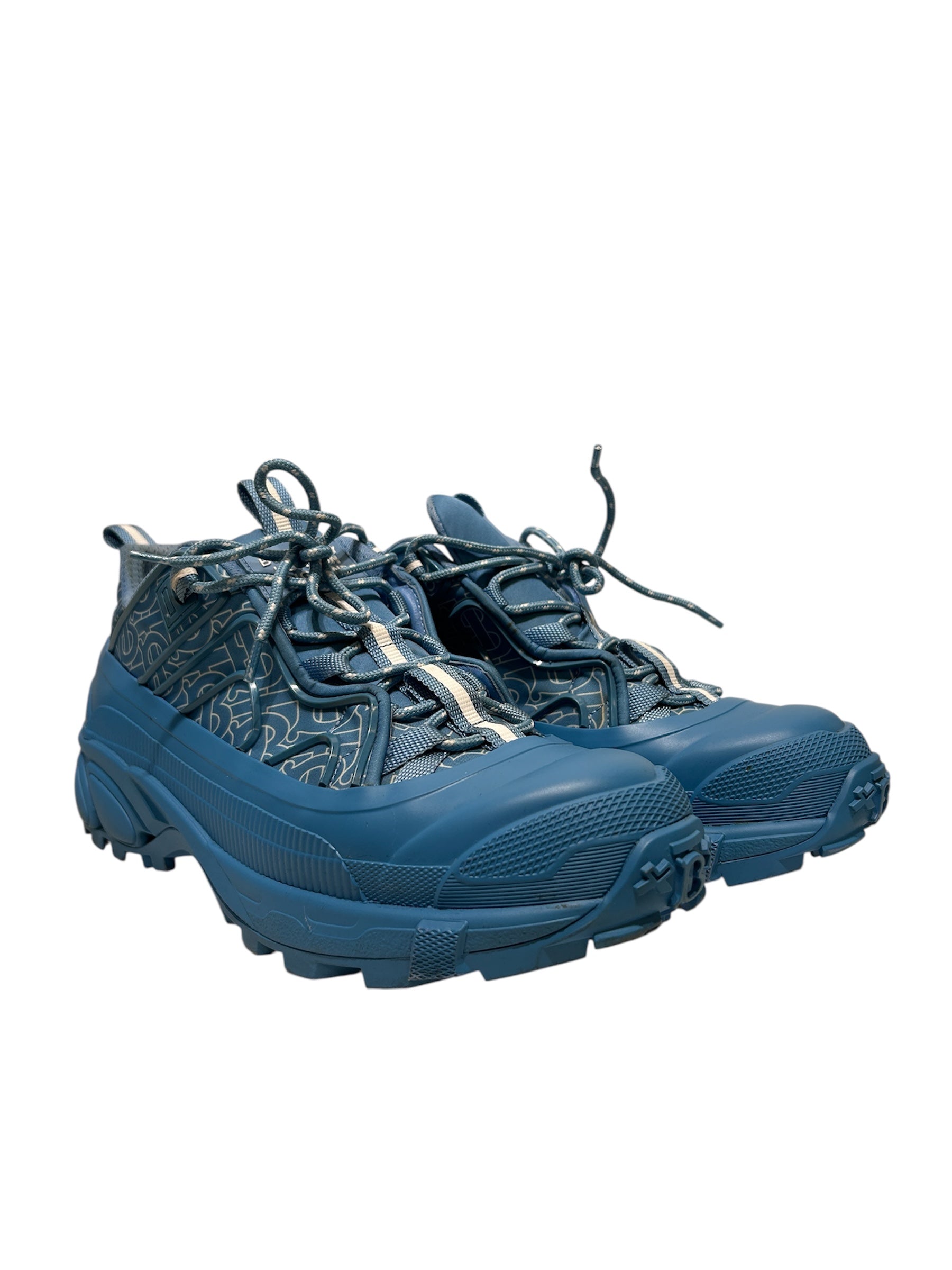 BURBERRY LONDON/Low-Sneakers/EU 43.5/BLU/BLUE ALL OVER PRINT SNEAKER view 1