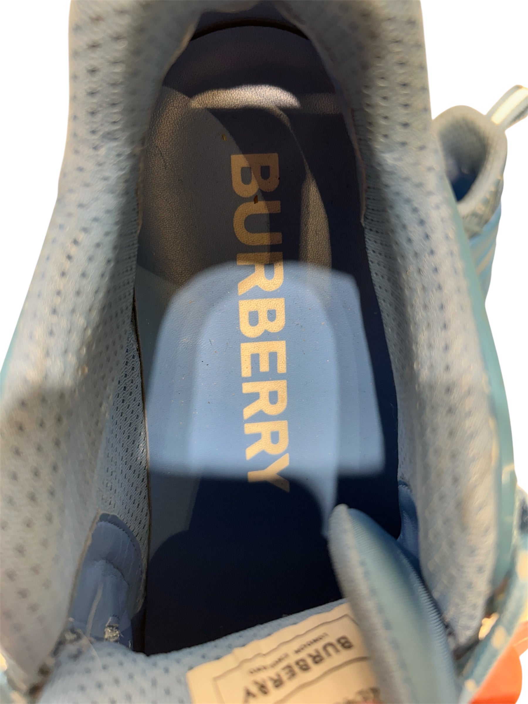 BURBERRY LONDON/Low-Sneakers/EU 43.5/BLU/BLUE ALL OVER PRINT SNEAKER view 3