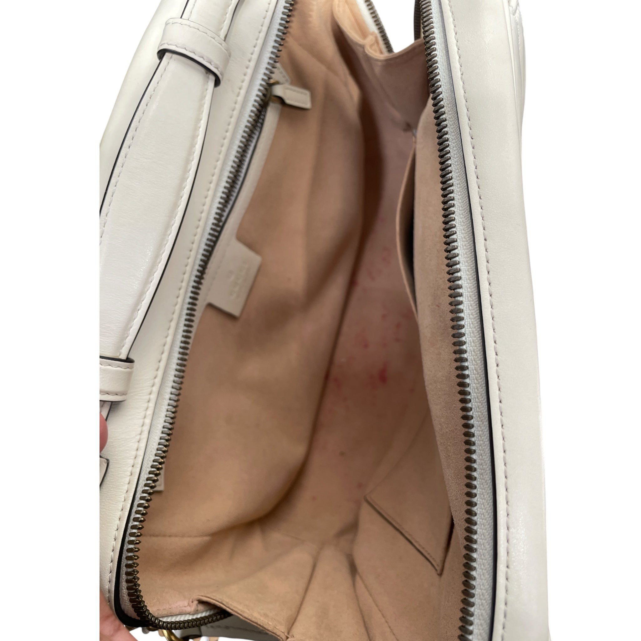 GUCCI/Bag/Leather/WHT/GG MARAMONT CROSSBODY view 4