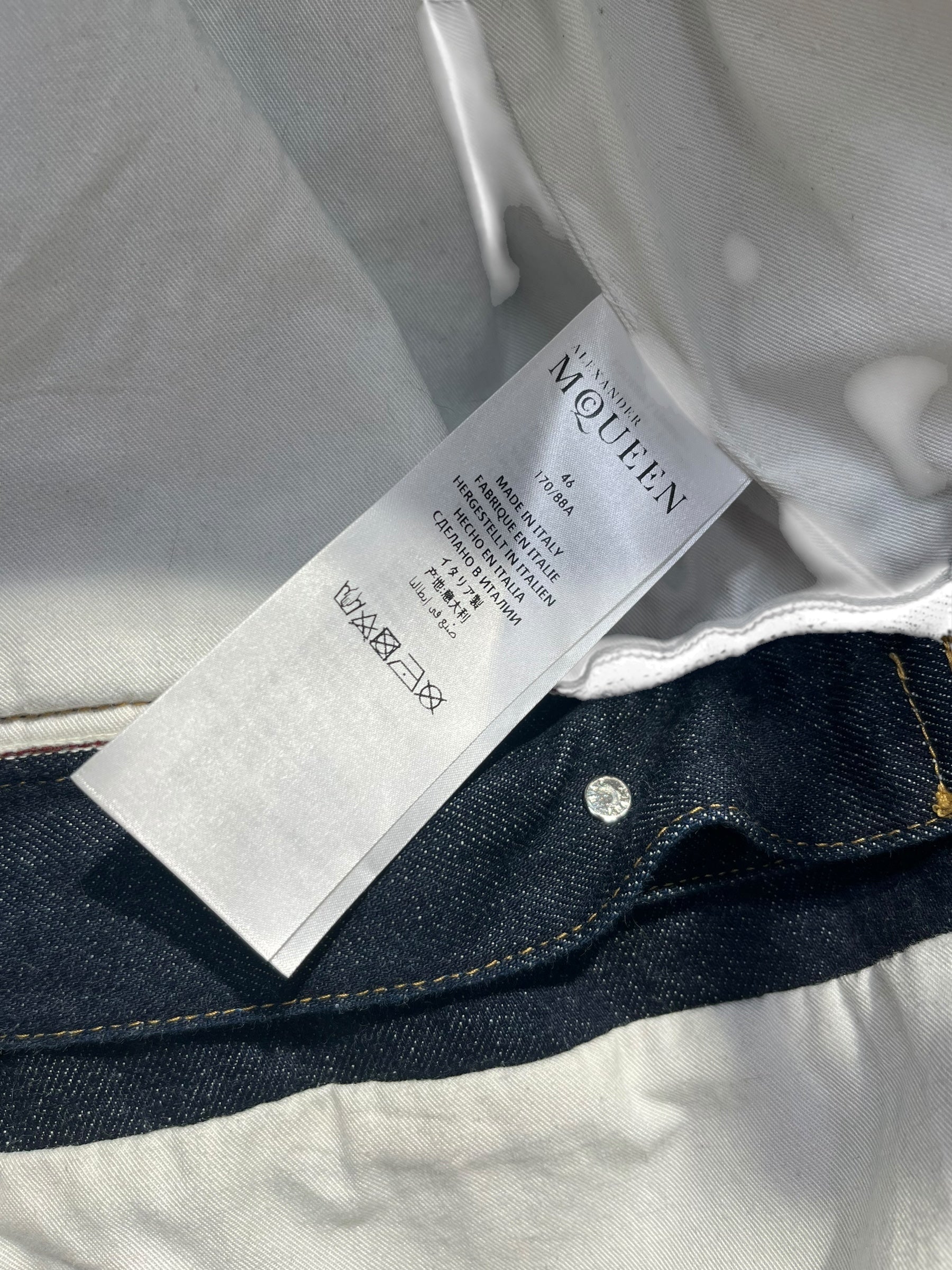 Alexander McQueen/Denim Jkt/46/Denim/NVY/Fur collar view 7