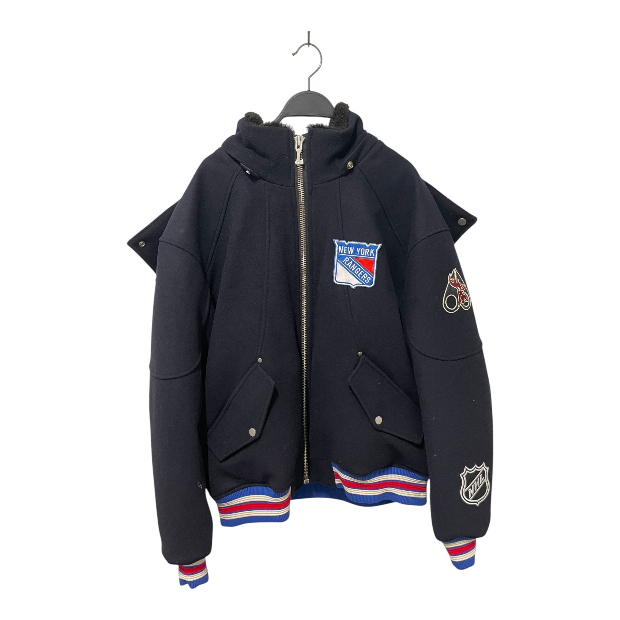 MOOSE KNUCKLES/Jacket/XL/Acrylic/NVY/NEW YORK RANGERS LOGO view 1