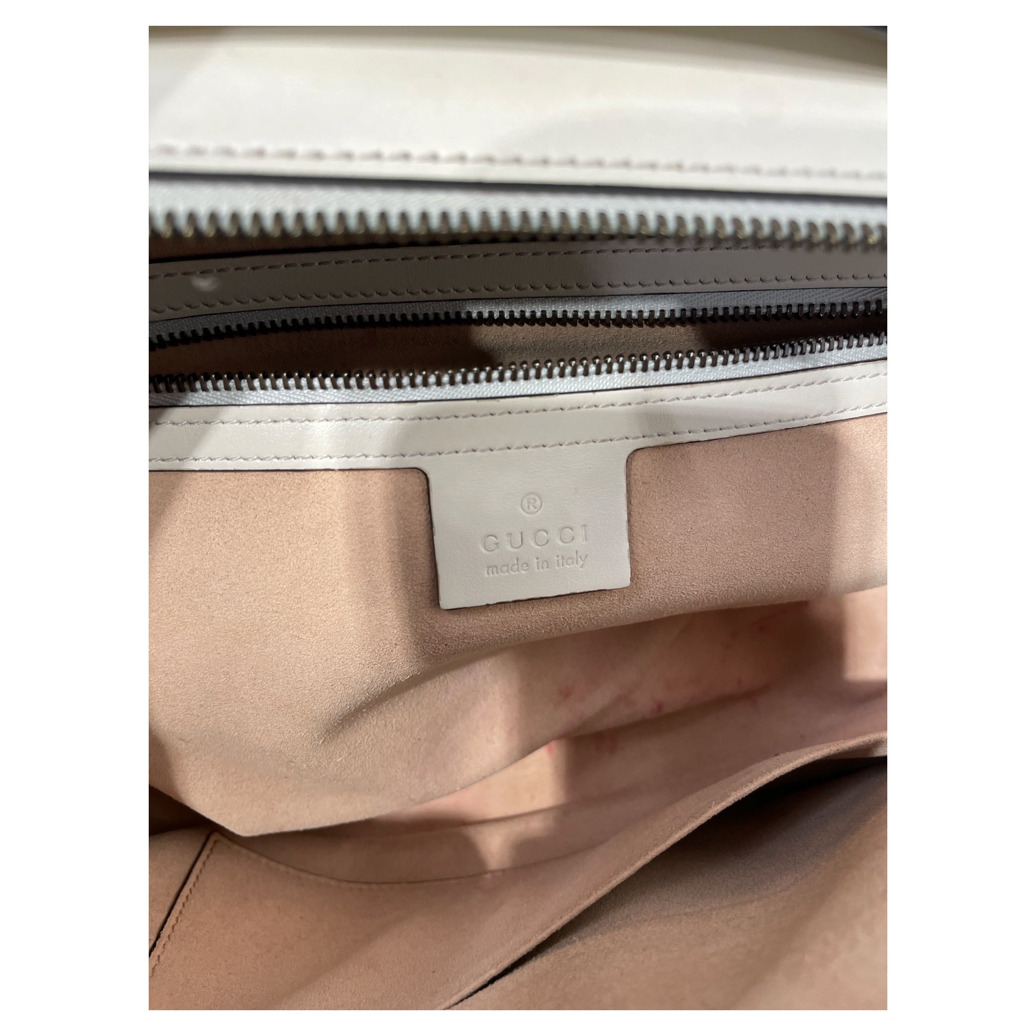 GUCCI/Bag/Leather/WHT/GG MARAMONT CROSSBODY view 5