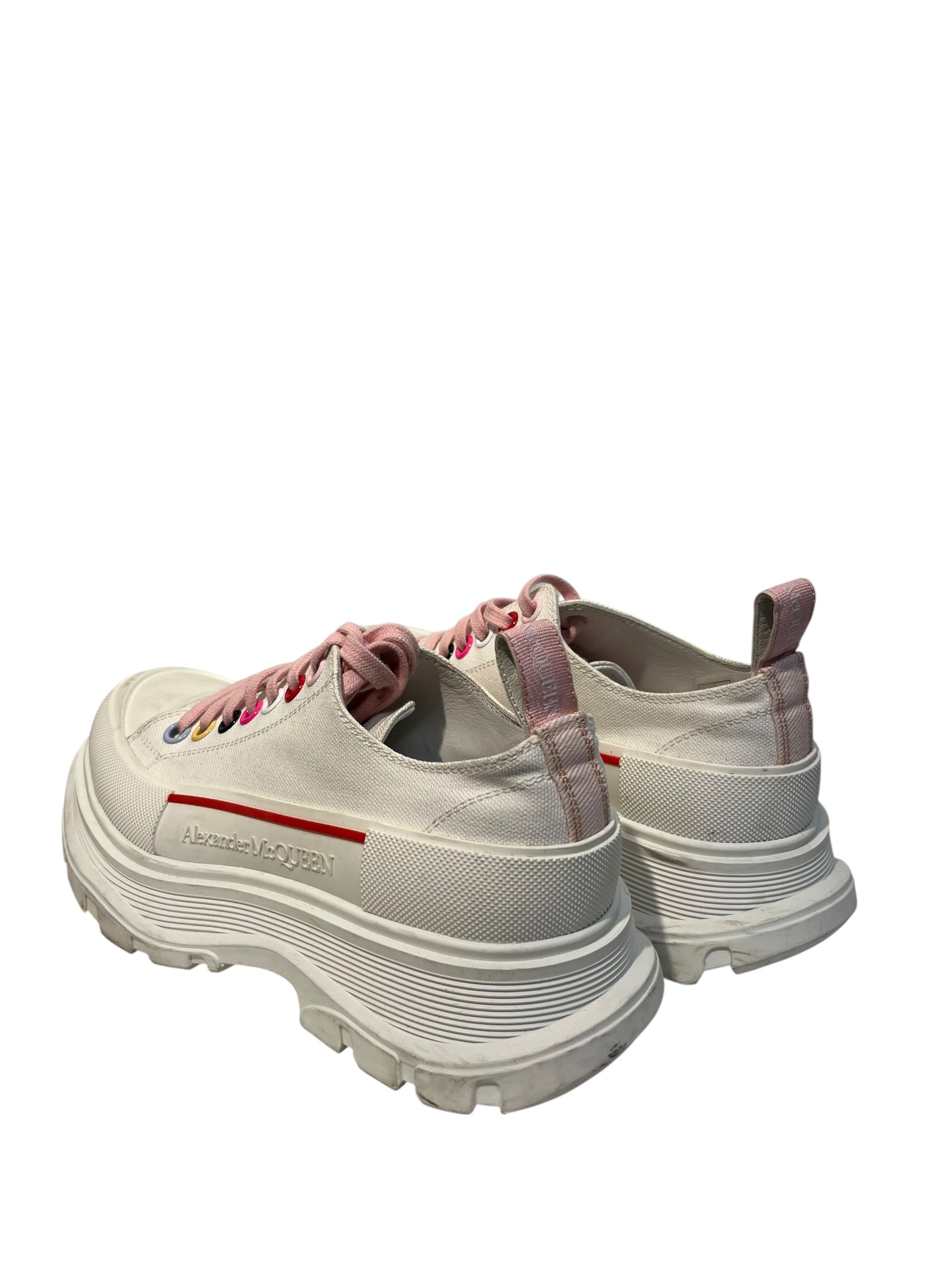 Alexander McQueen/Low-Sneakers/EU 39/Cotton/WHT/ view 2