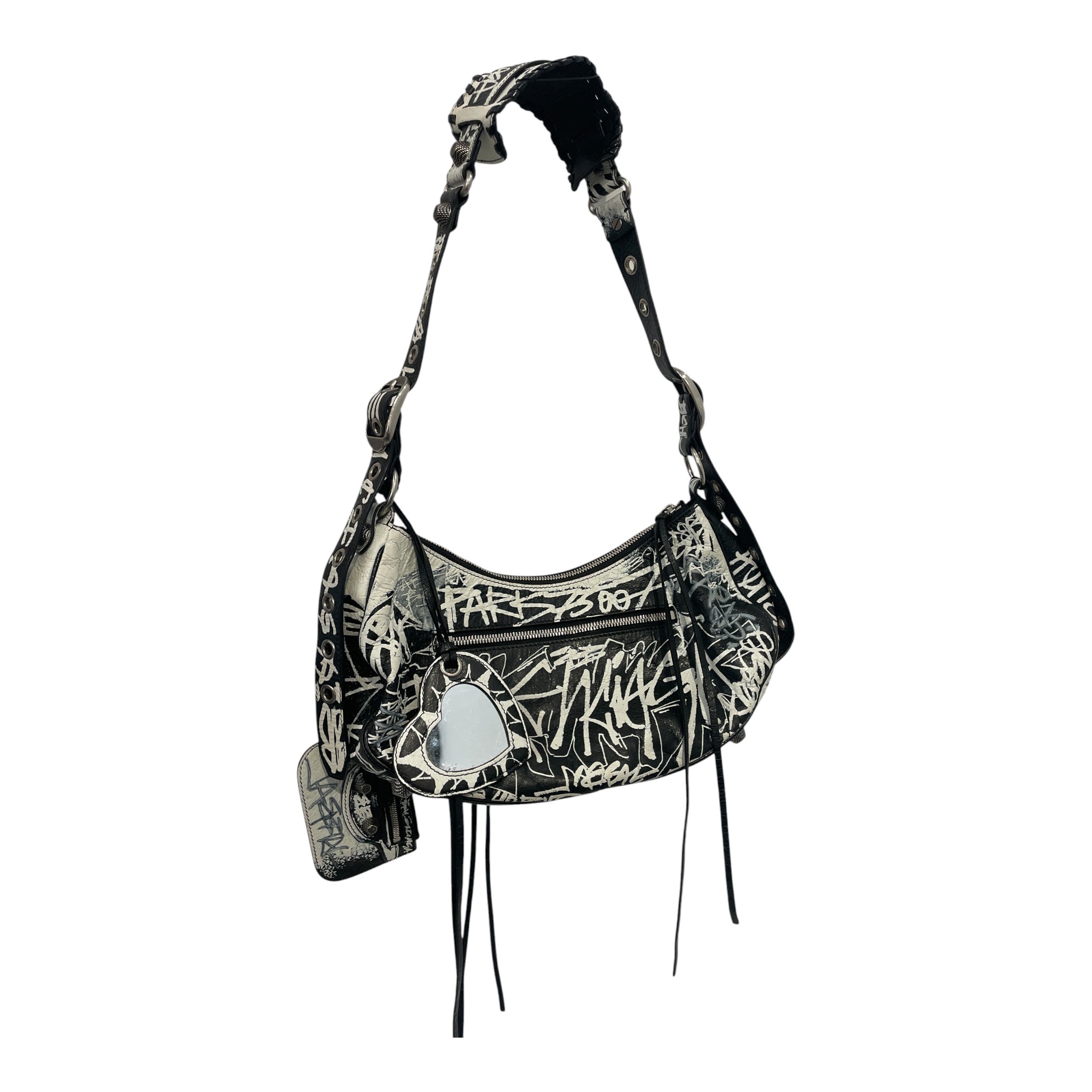 BALENCIAGA/Clutch Bag/All Over Print/Leather/BLK/Le Cagole view 2