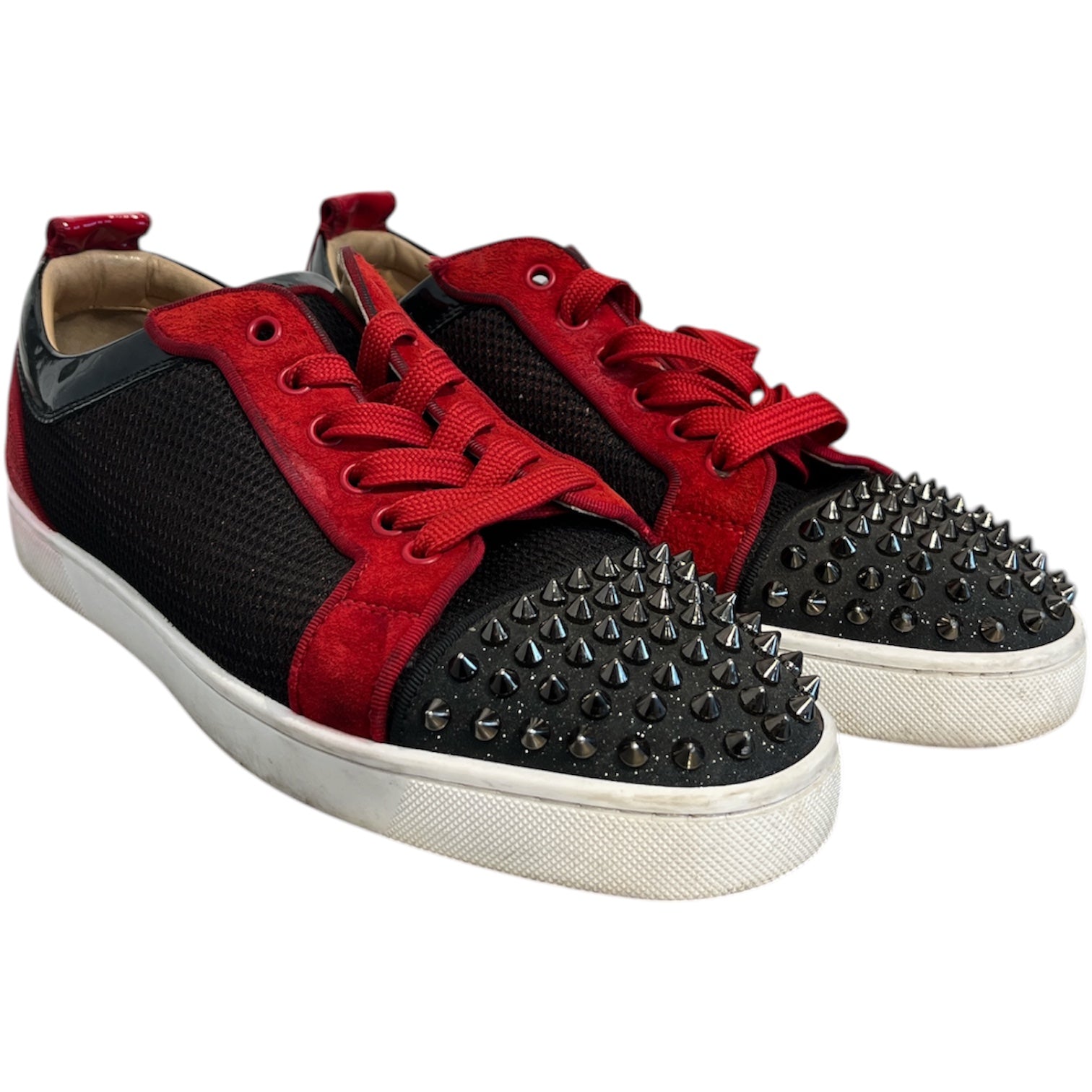 Christian Louboutin/Low-Sneakers/US 9/BLK/SPIKES view 1