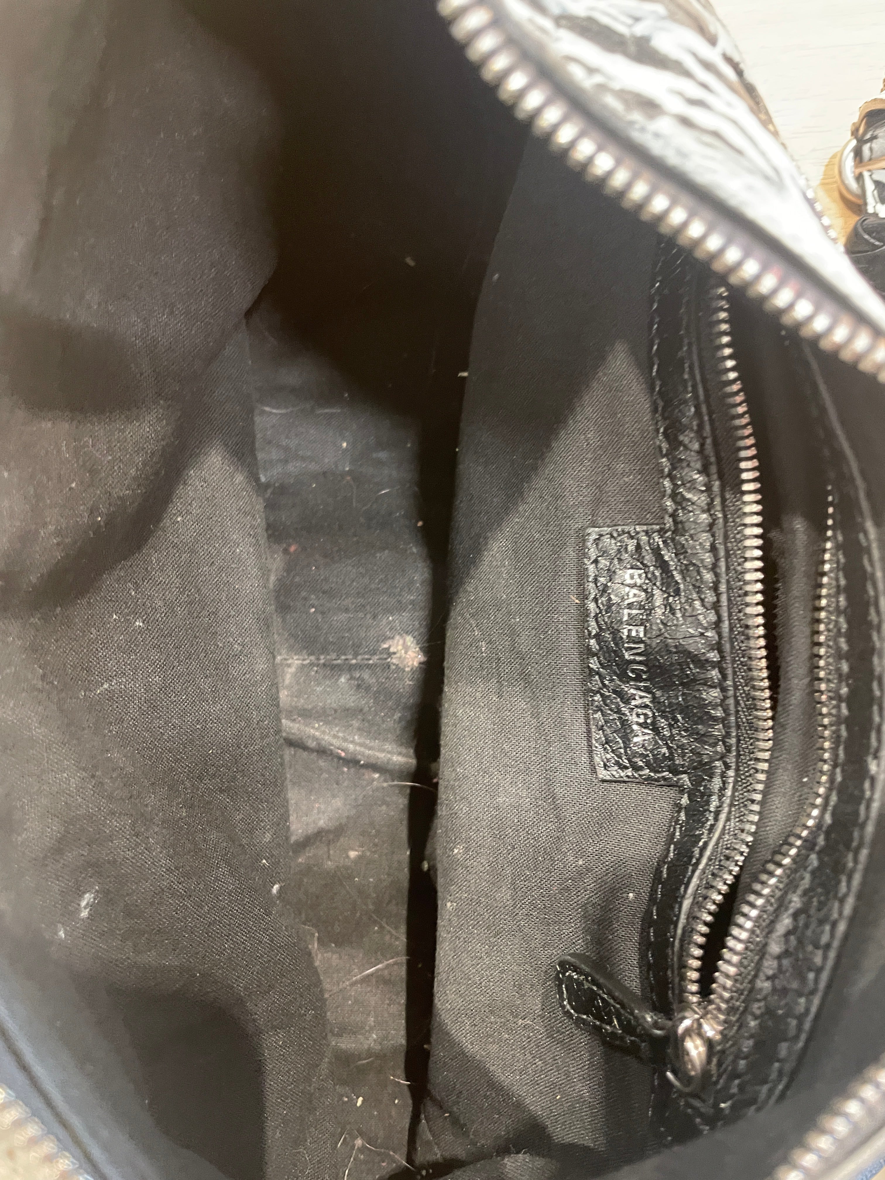BALENCIAGA/Clutch Bag/All Over Print/Leather/BLK/Le Cagole view 3