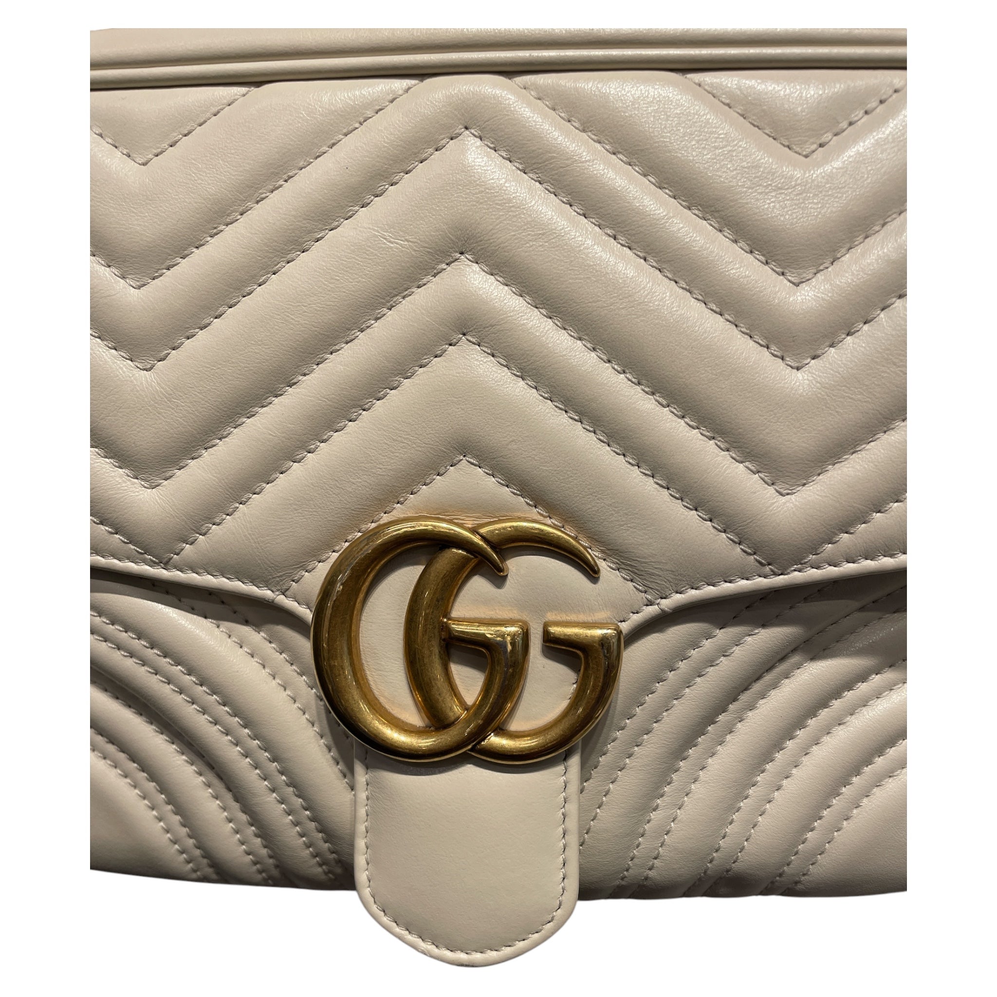 GUCCI/Bag/Leather/WHT/GG MARAMONT CROSSBODY view 6