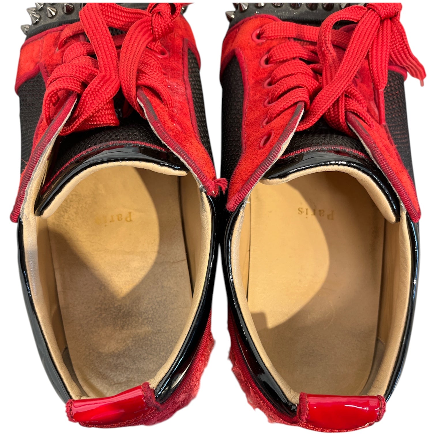 Christian Louboutin/Low-Sneakers/US 9/BLK/SPIKES view 3