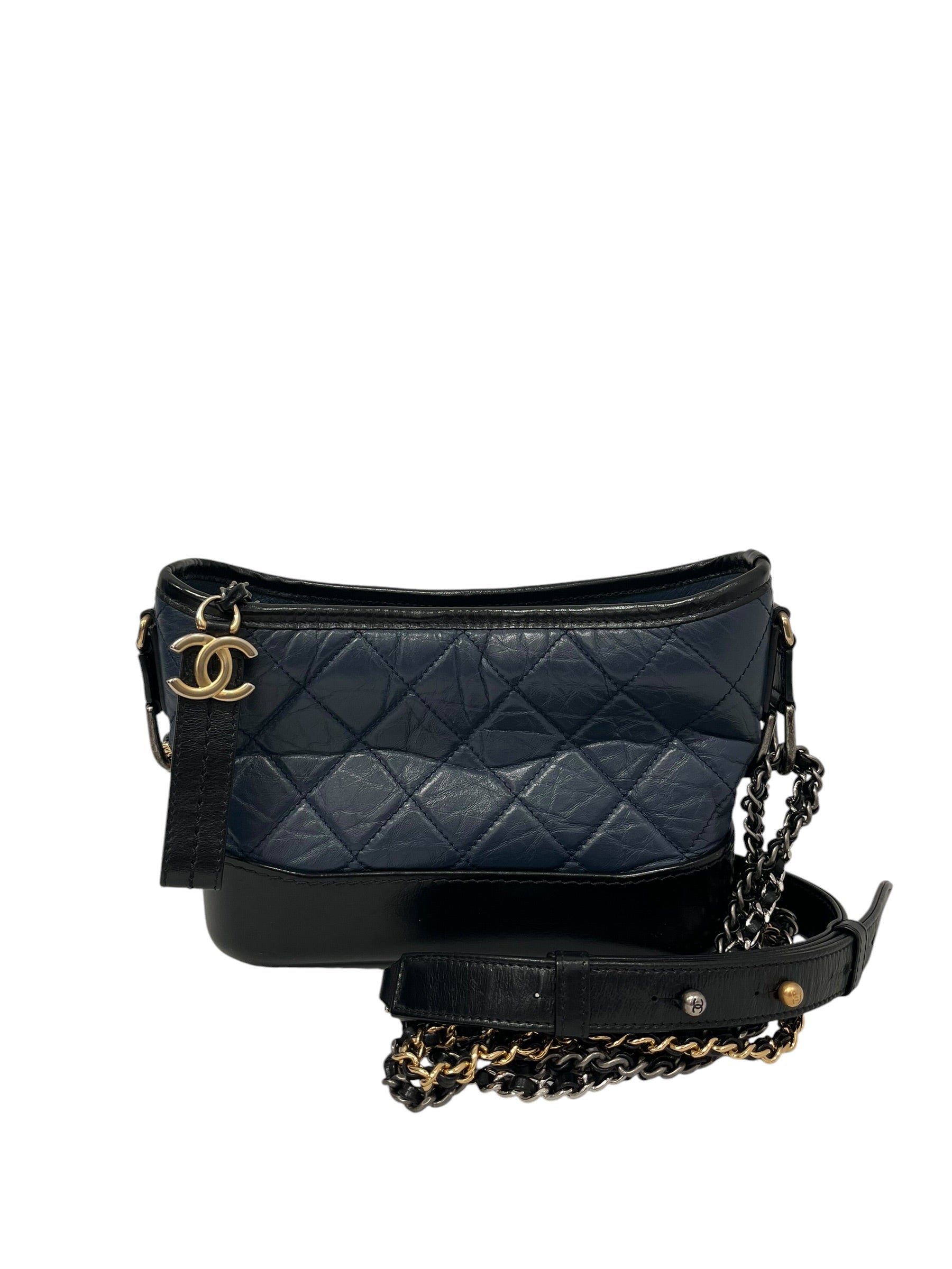 CHANEL/Cross Body Bag/Leather/NVY/GABRIELLE HOBO QUILTD27117689 view 1