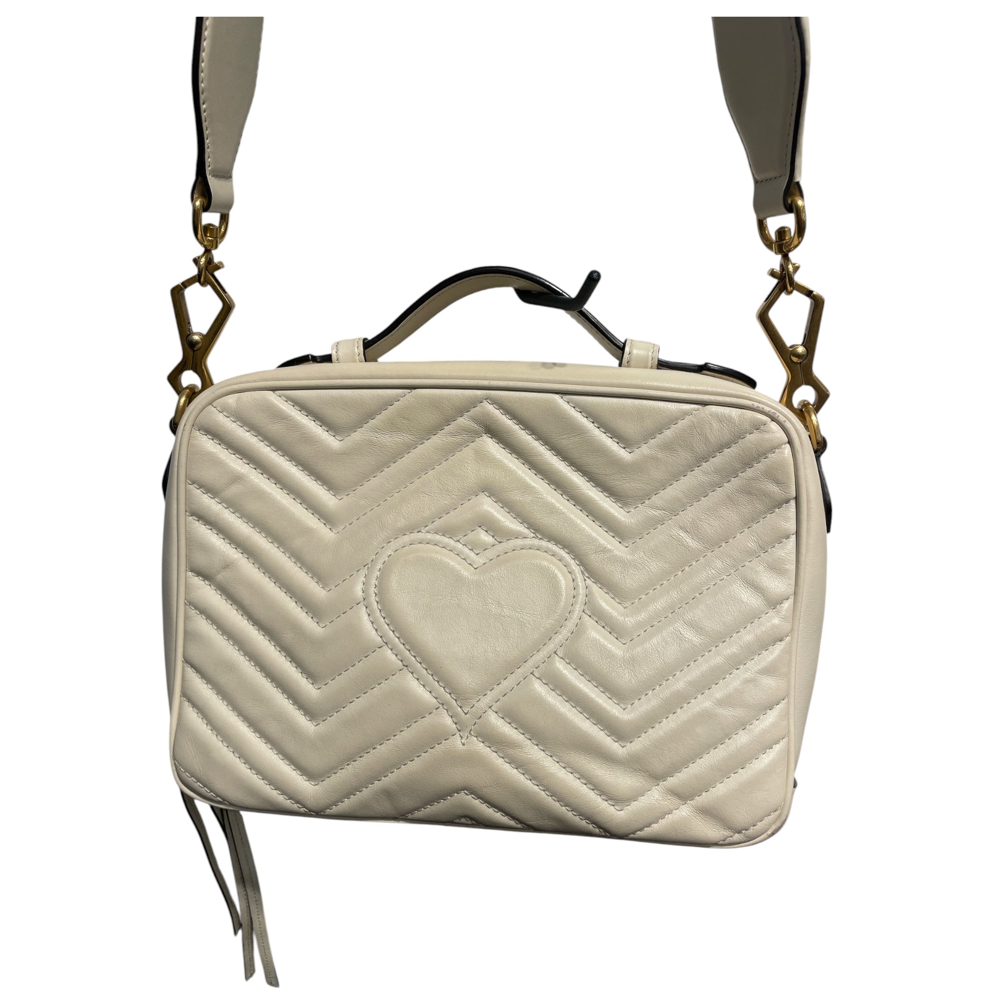 GUCCI/Bag/Leather/WHT/GG MARAMONT CROSSBODY view 2