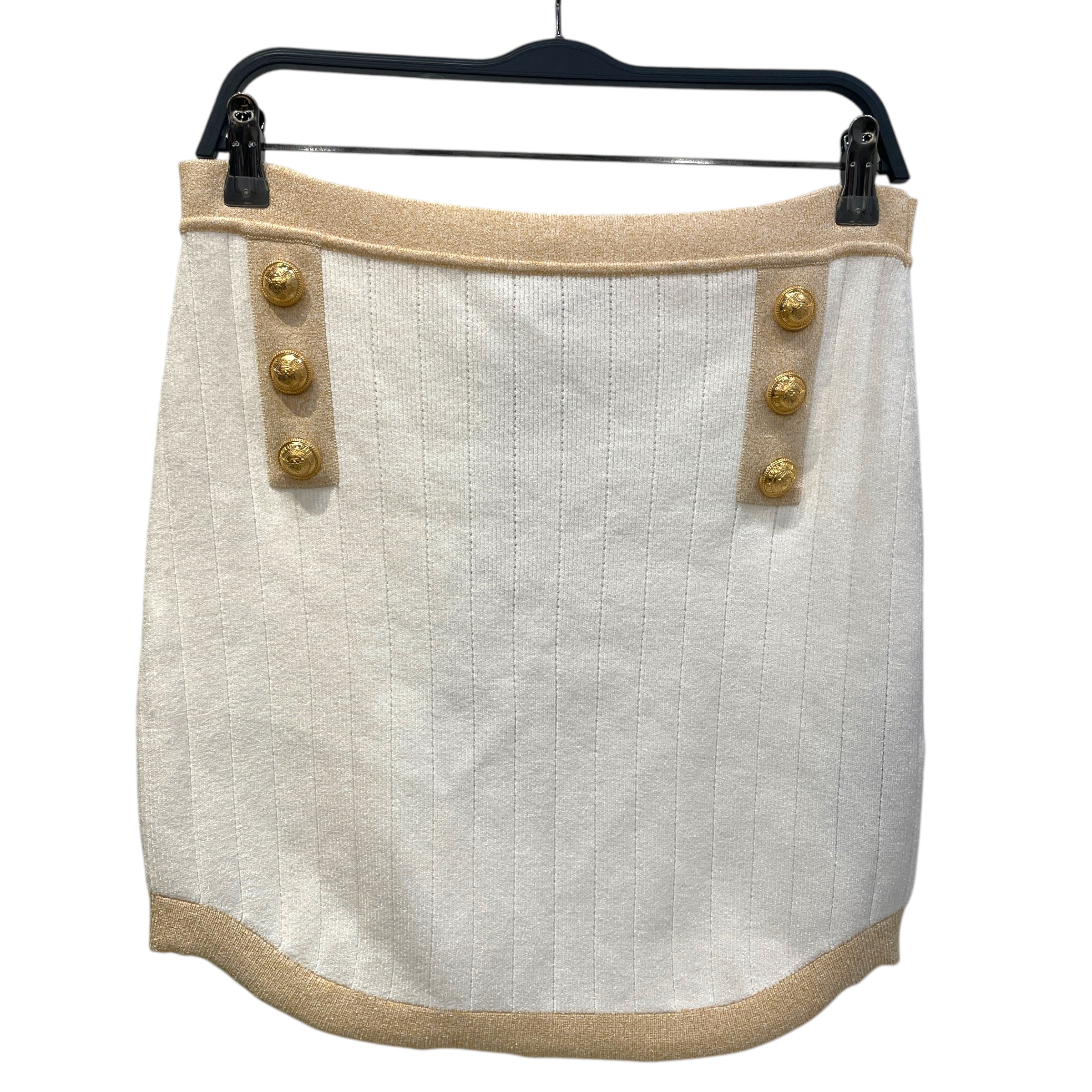 BALMAIN/Skirt/44/Cotton/WHT/ view 1