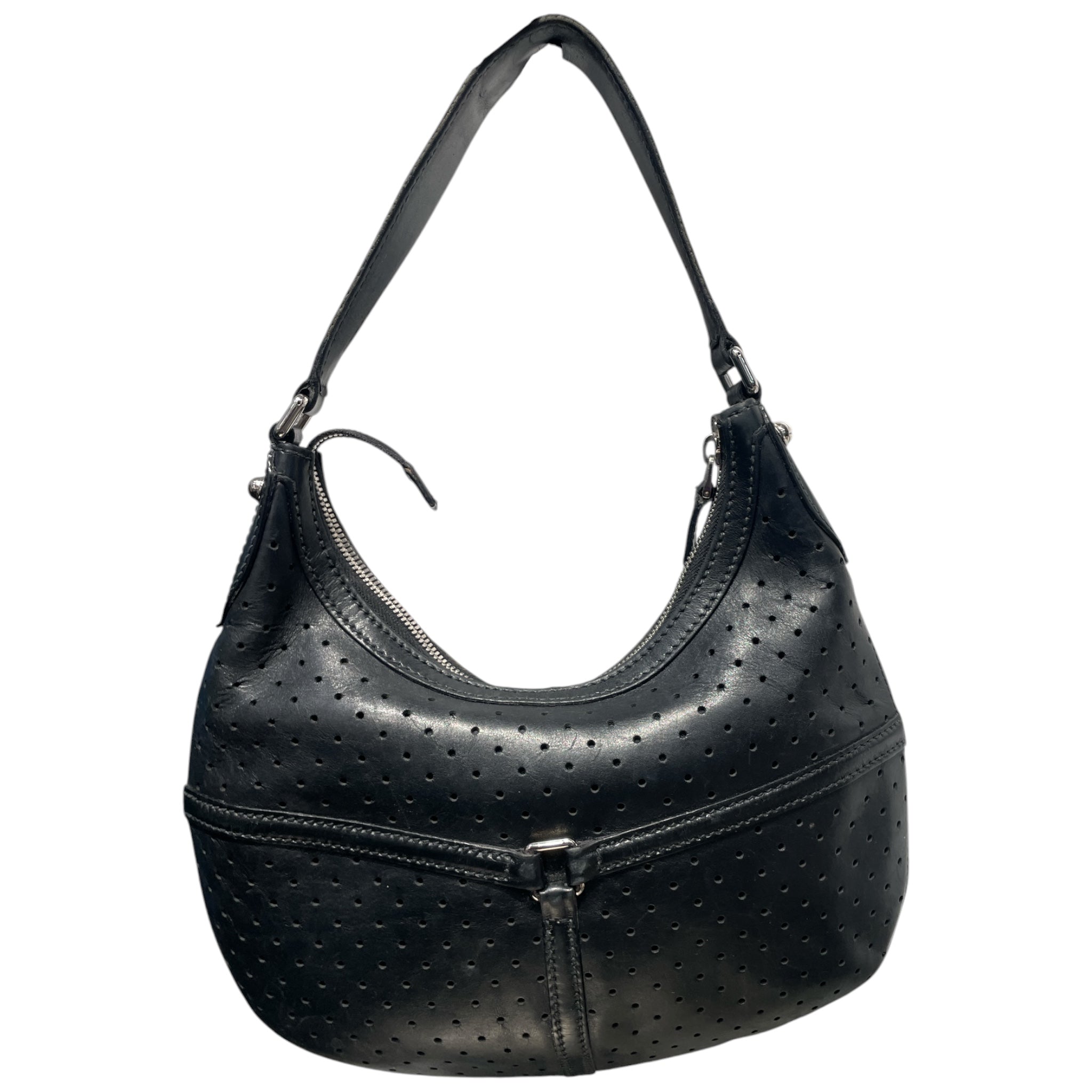 GUCCI/Hand Bag/Leather/BLK/INTERLOCKING G REINS HOBO view 2