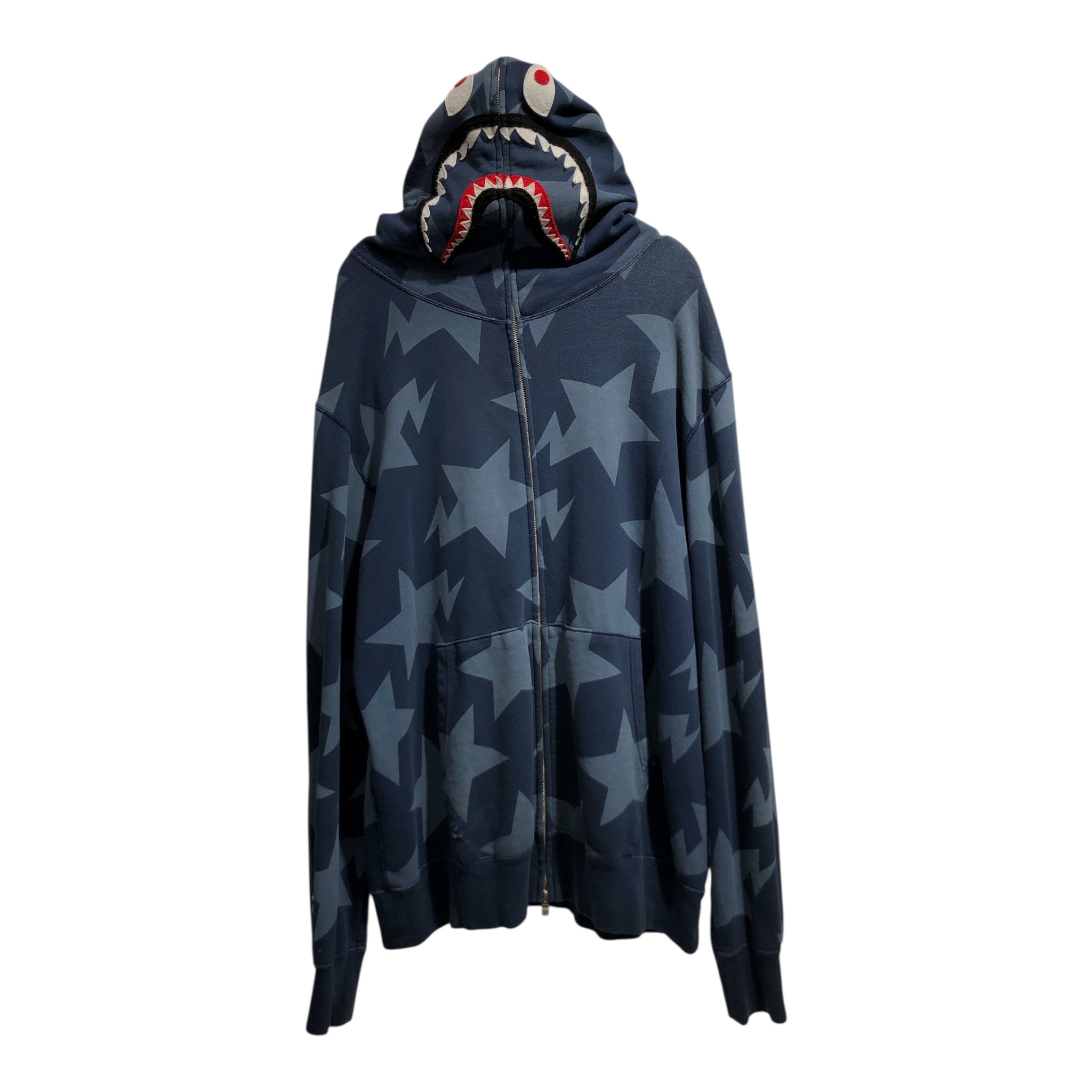 A BATHING APE/Zip Up Hoodie/XXL/All Over Print/Cotton/NVY/ view 2