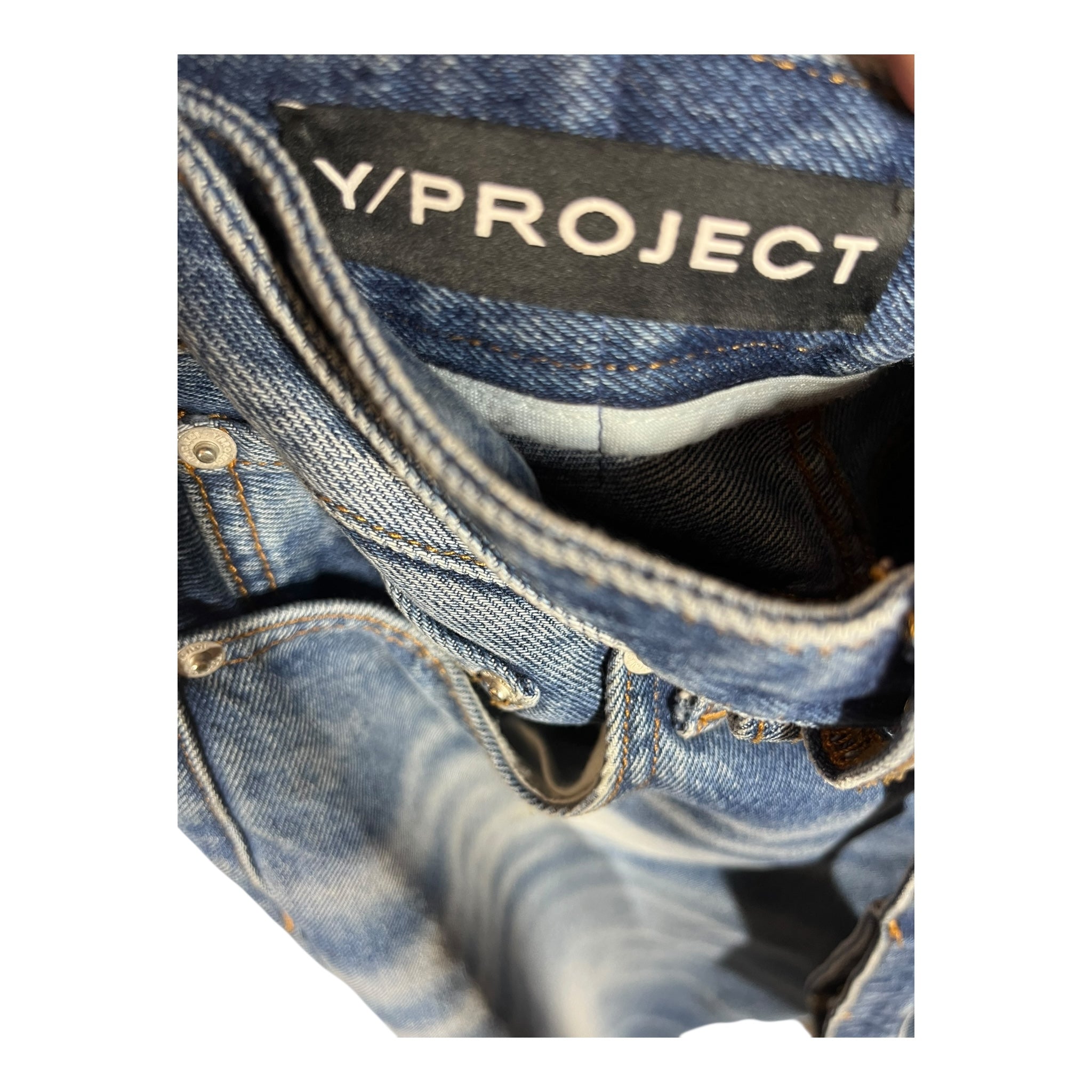 Y/PROJECT/Pants/29/Denim/BLU/Multi-Waist view 3