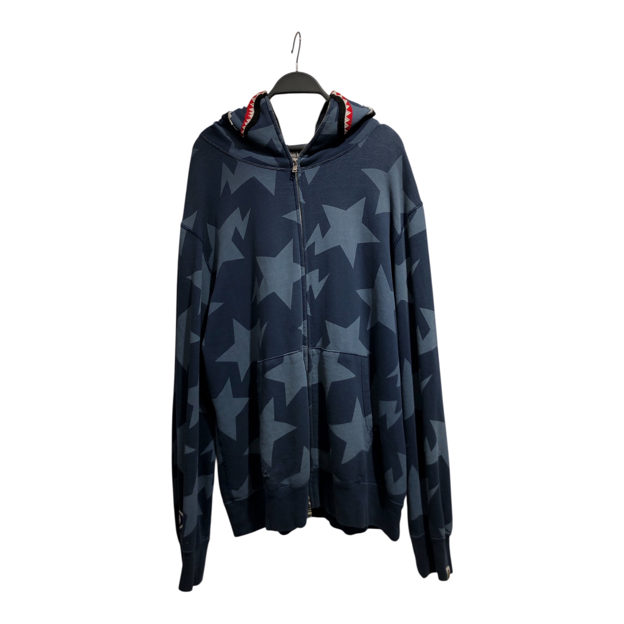 A BATHING APE/Zip Up Hoodie/XXL/All Over Print/Cotton/NVY/ view 1