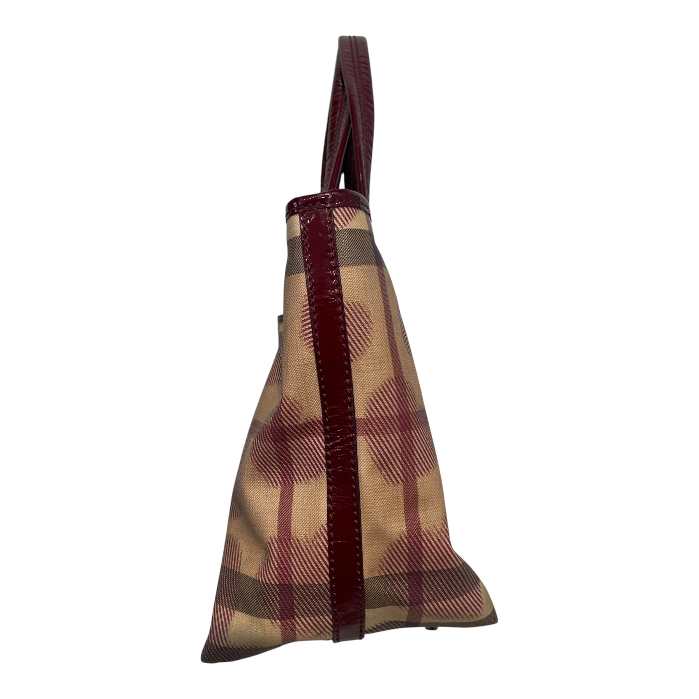 BURBERRY/Tote Bag/Plaid/Leather/BRD/Supernova Check Heart Tote view 5