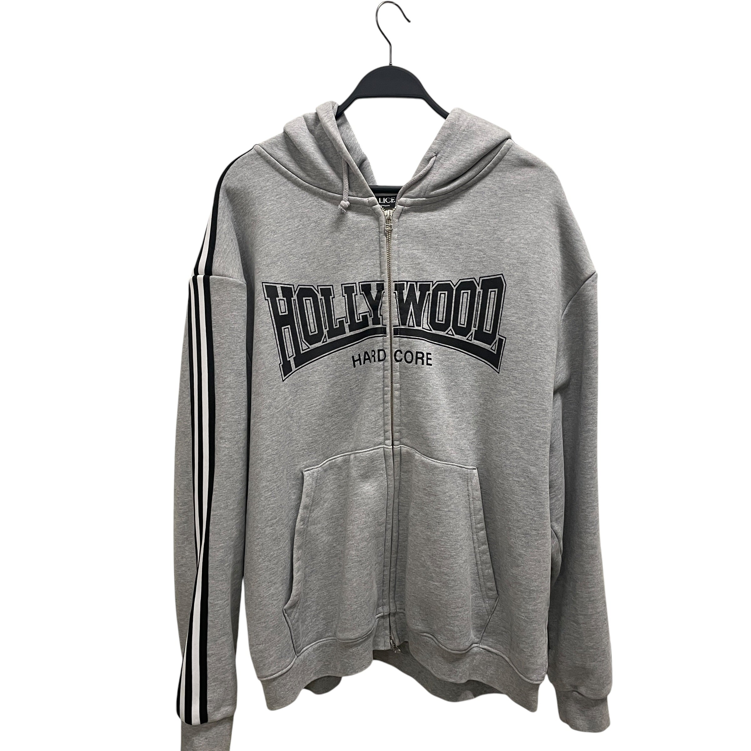 ALICE HOLLYWOOD/Zip Up Hoodie/XL/Cotton/GRY/HOLLYWOOD HARDCORE view 1