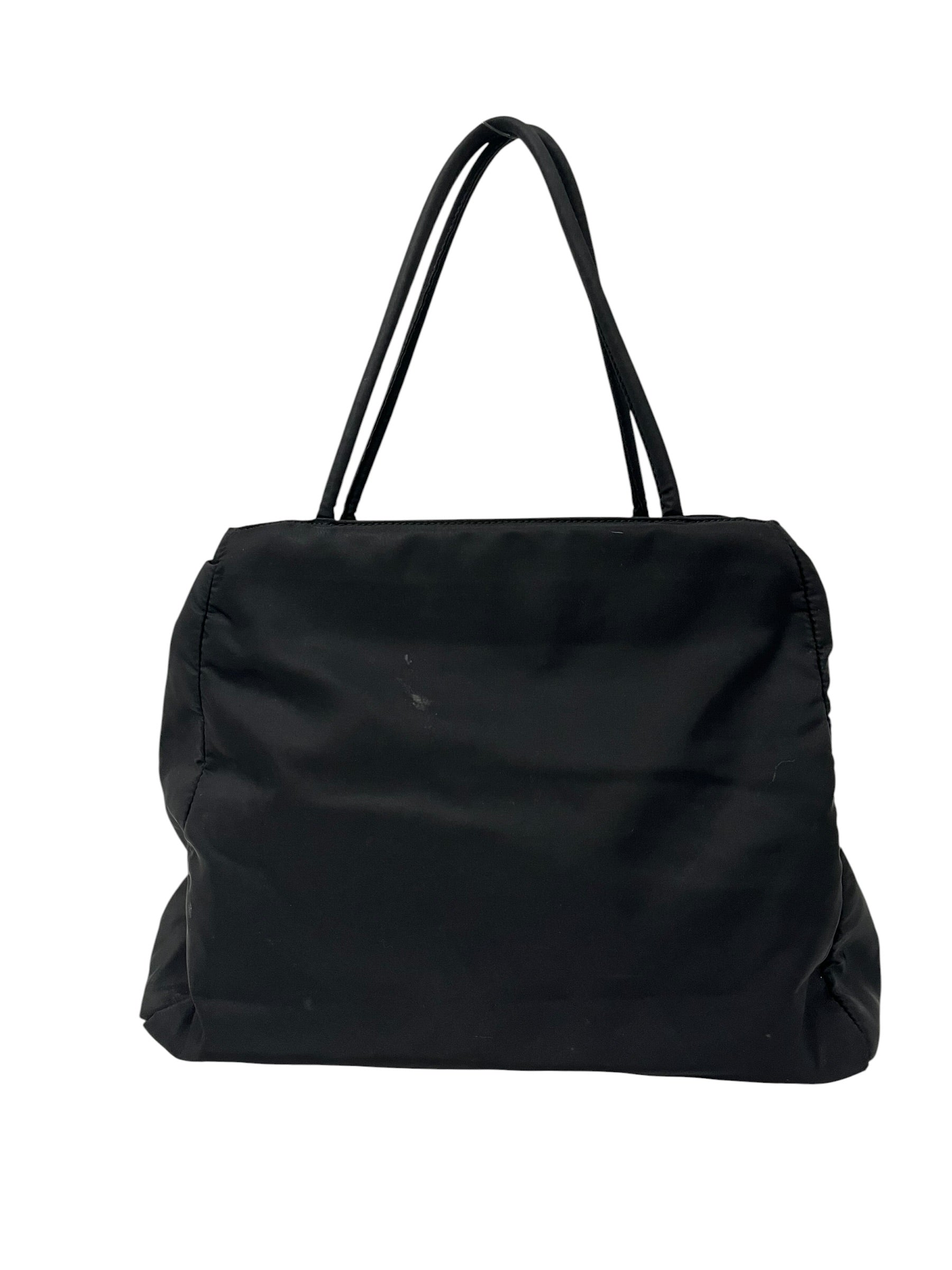 PRADA/Hand Bag/Nylon/BLK/SMALL TOTE, SILVER HARDWEAR view 2