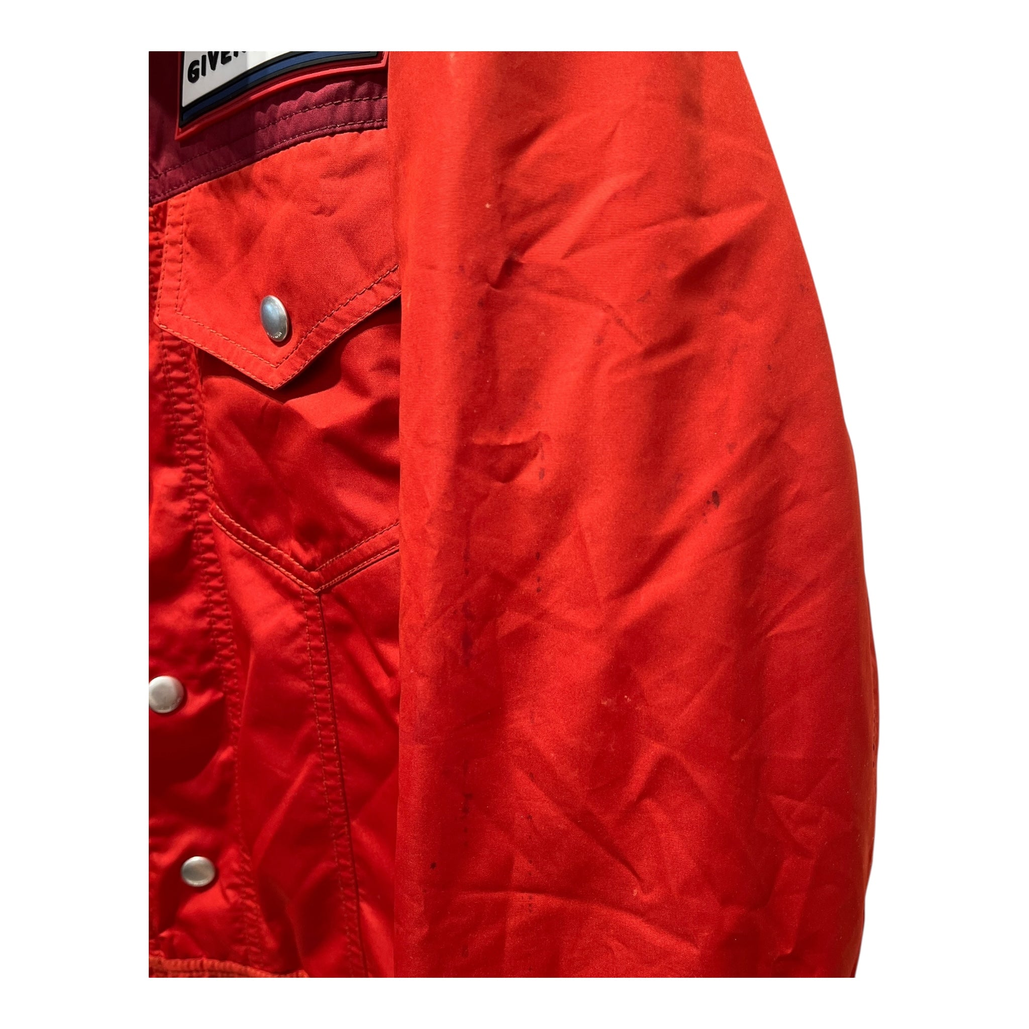 GIVENCHY/Jacket/50/Nylon/RED/trucker jacket style hood view 6
