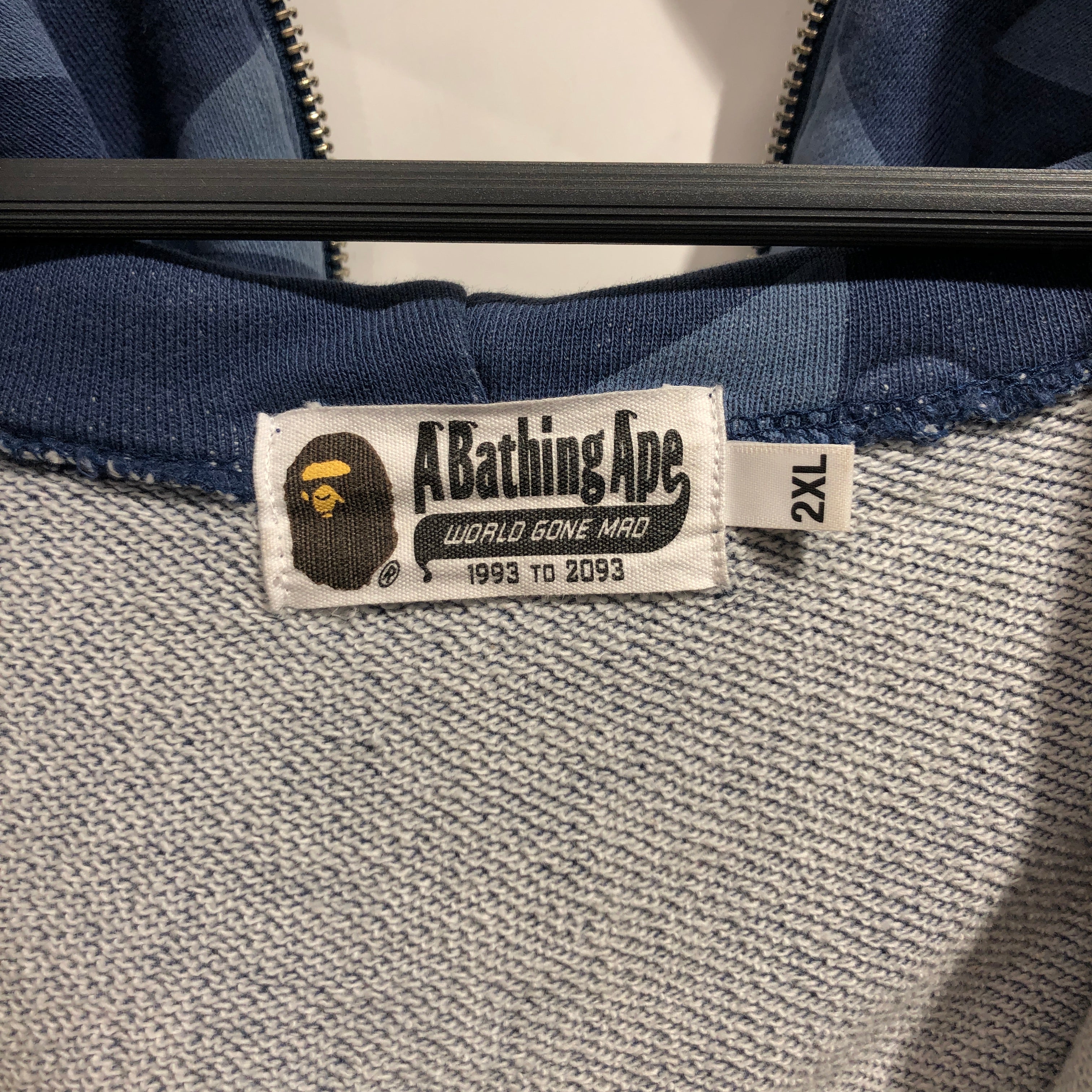 A BATHING APE/Zip Up Hoodie/XXL/All Over Print/Cotton/NVY/ view 4