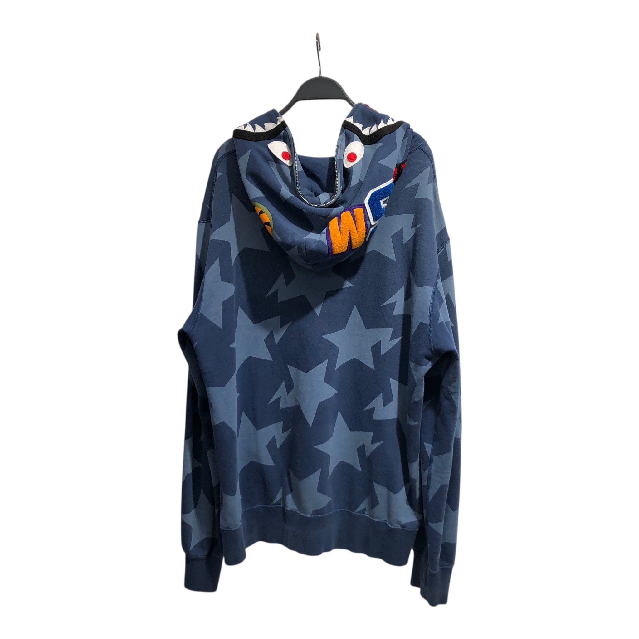A BATHING APE/Zip Up Hoodie/XXL/All Over Print/Cotton/NVY/ view 3