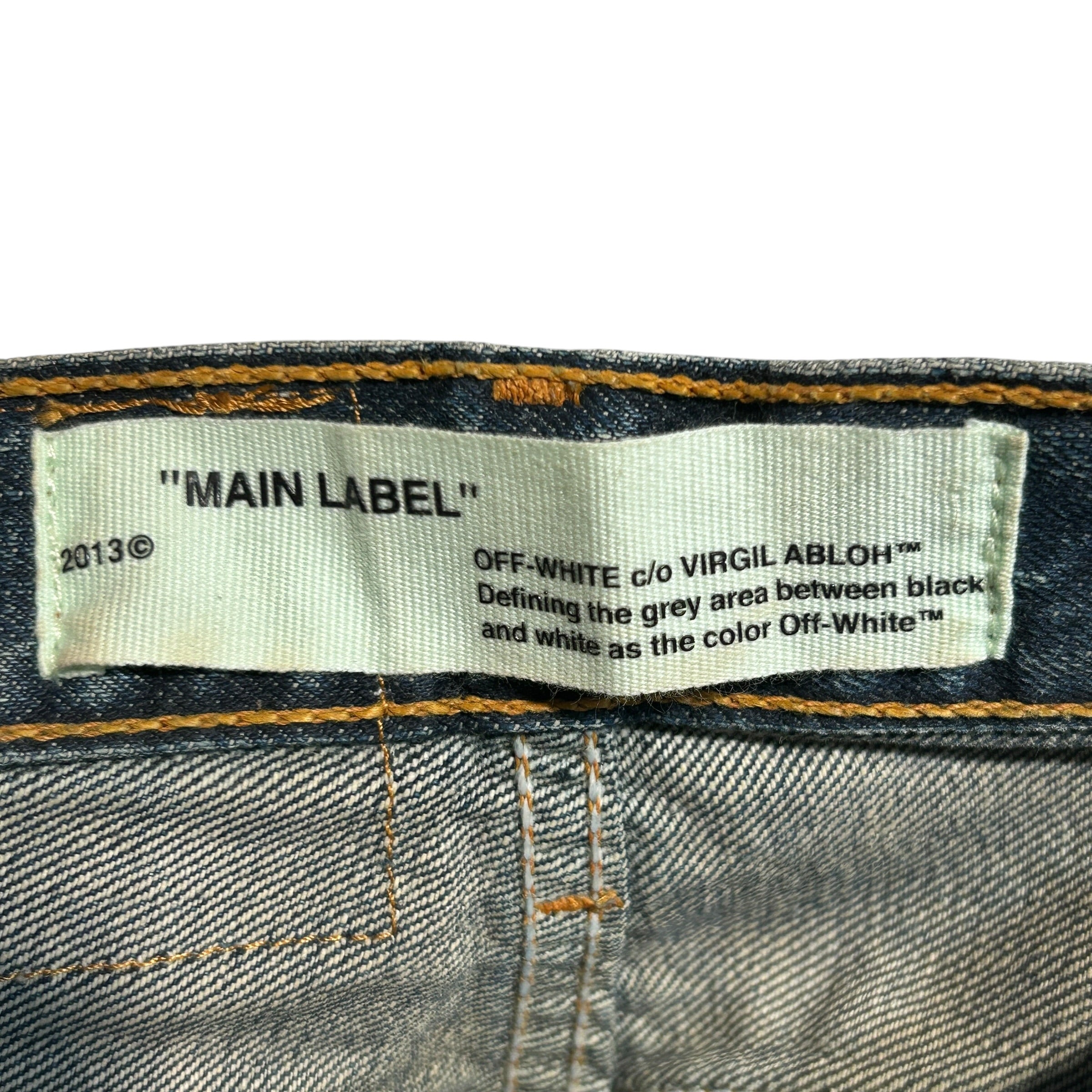 OFF-WHITE/Straight Pants/25/Denim/IDG/ZIPPER view 3