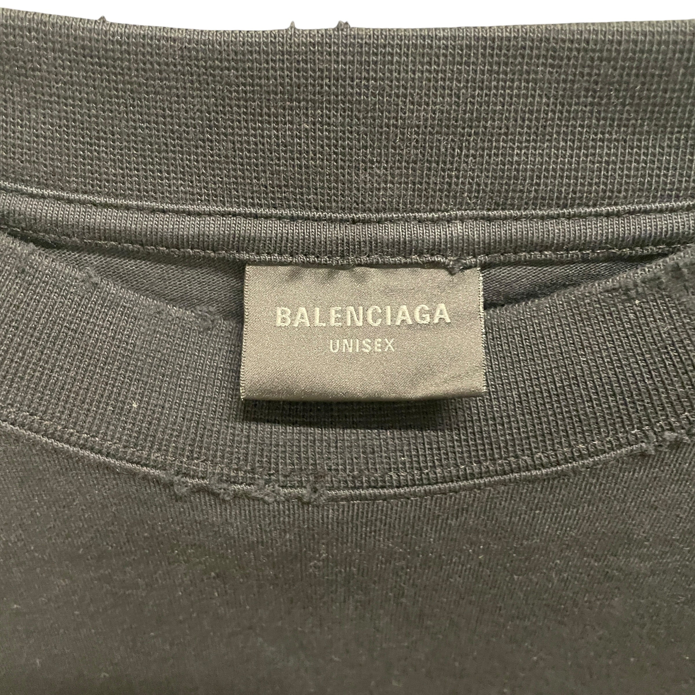 BALENCIAGA/T-Shirt/3/Cotton/BLK/Graphic/3B view 3