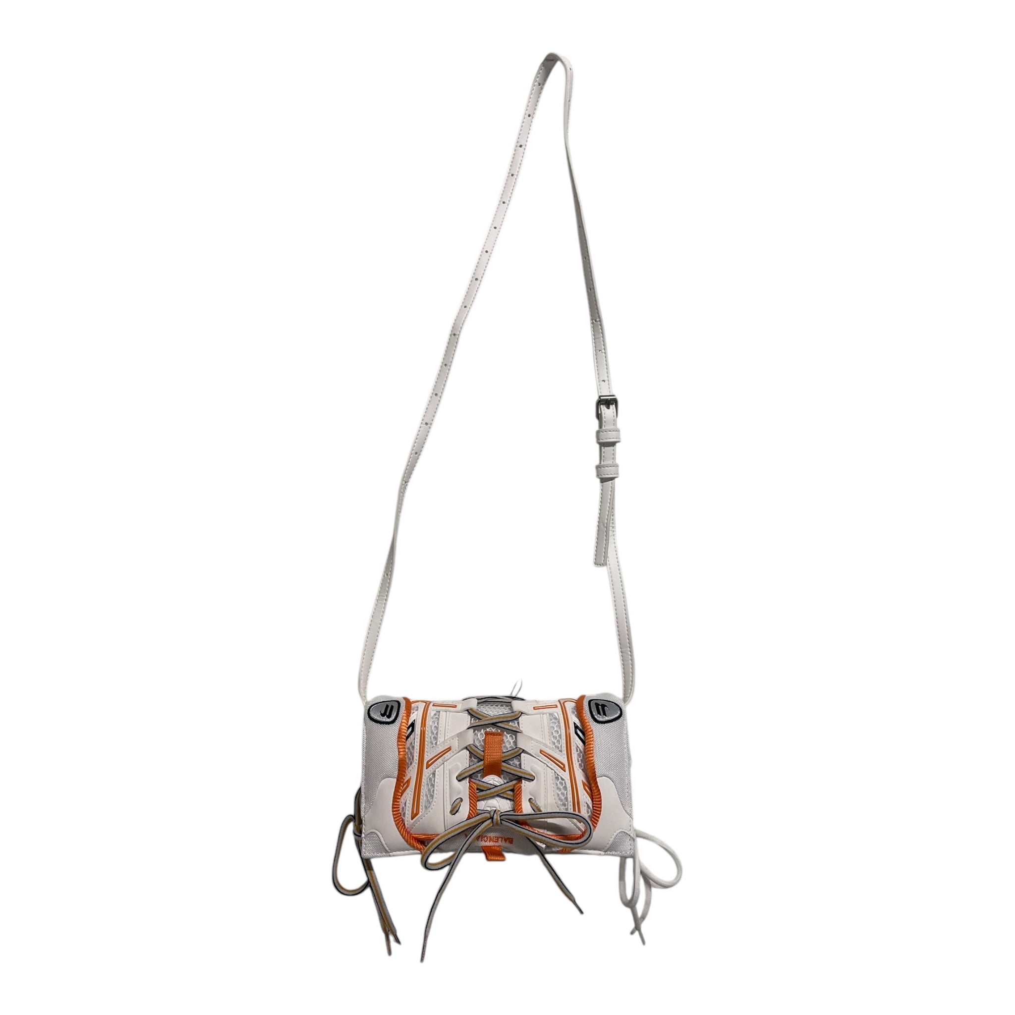 BALENCIAGA/Cross Body Bag/Cotton/WHT/laced sneaker bag view 1
