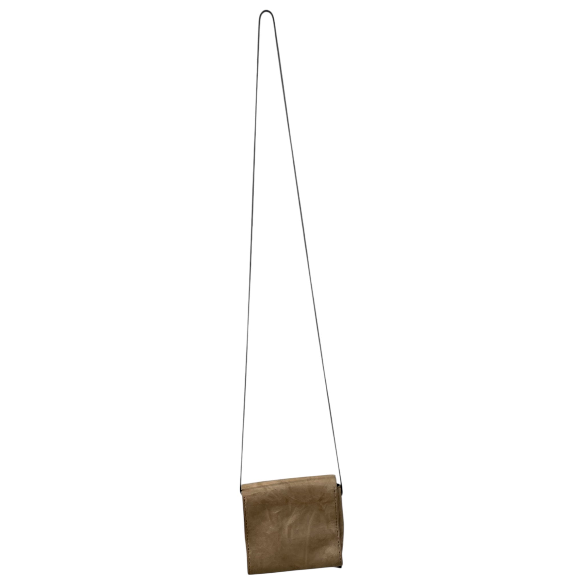 Helmut Lang/Cross Body Bag/Leather/BEG/BLK CHAIN SQUARE view 2
