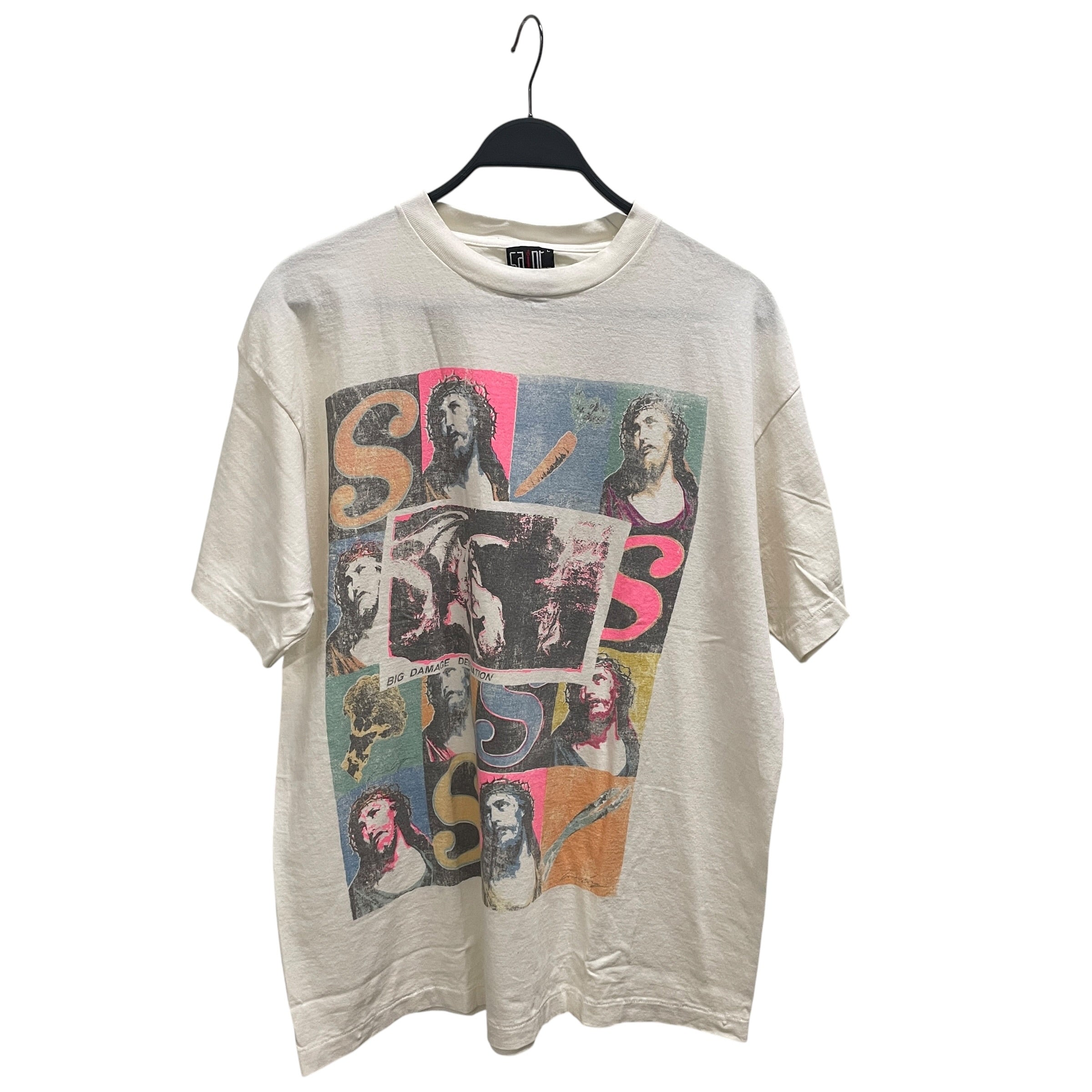 SAINT MICHAEL/T-Shirt/L/Cotton/WHT/Big Damage Destination Jesus view 1