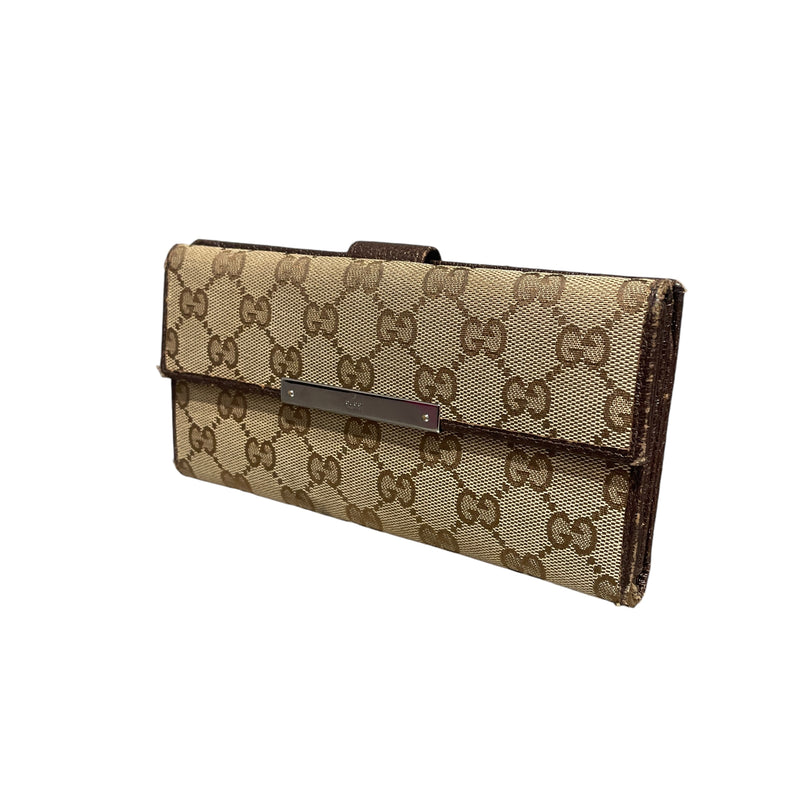 GUCCI/Long Wallet/Cotton/BEG/MONOGRAM