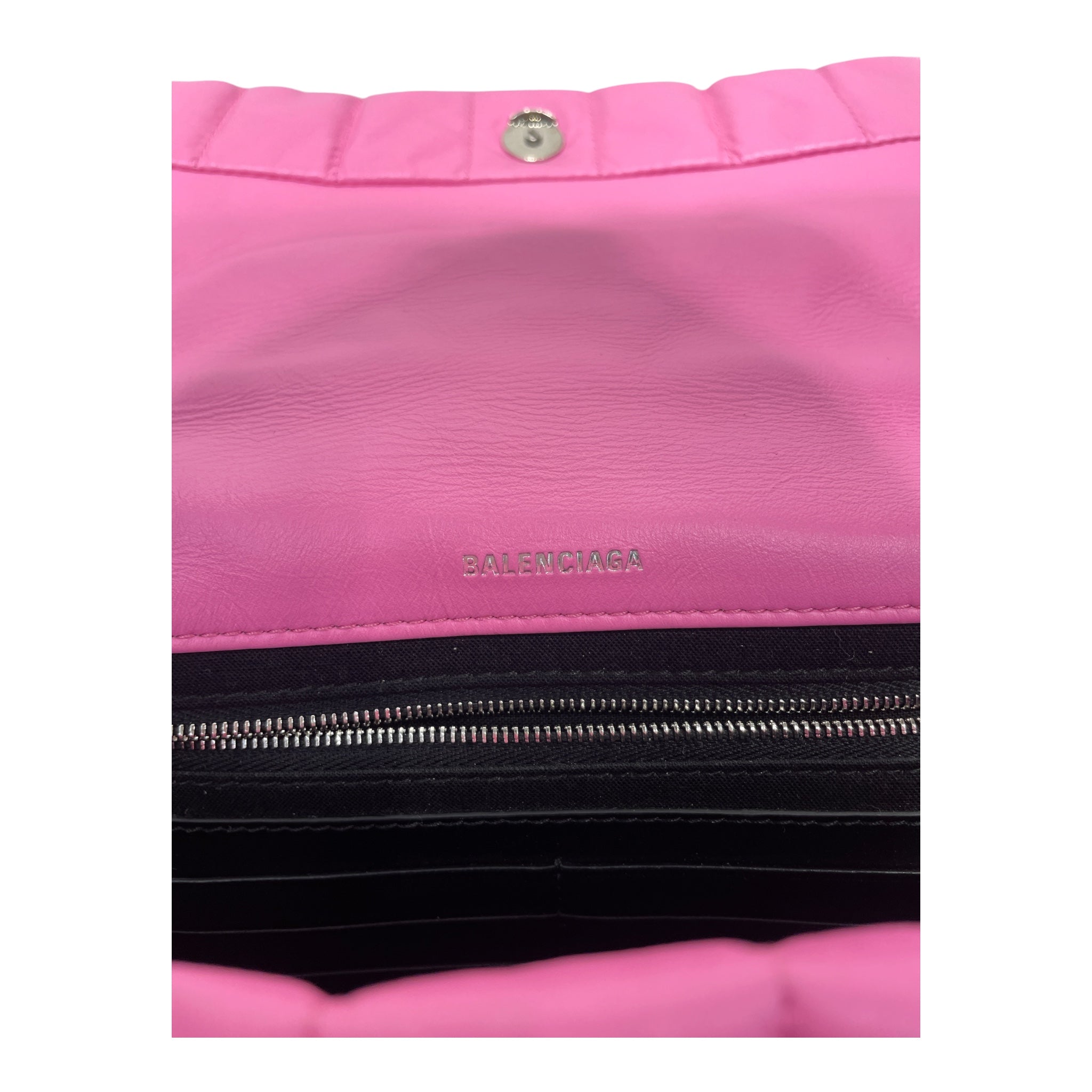 BALENCIAGA/Cross Body Bag/Leather/PNK/monaco small sprayed chain bag view 5