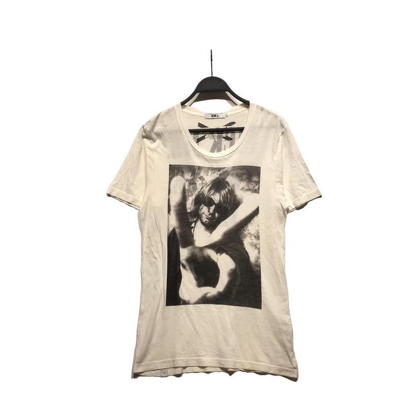 HYSTERIC GLAMOUR/T-Shirt/S/Cotton/WHT/Kurt Cobain