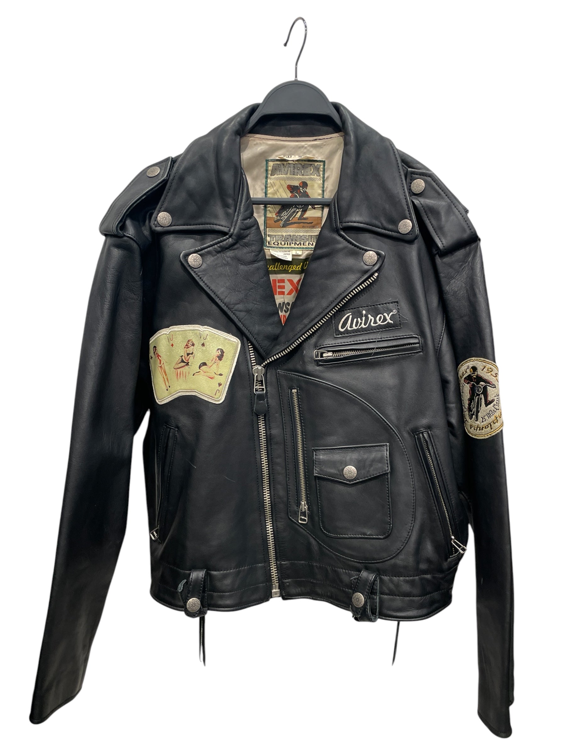 AVIREX/Leather Jkt/L/Leather/BLK/THREE JACKETS CUSTOM CYCLES view 1