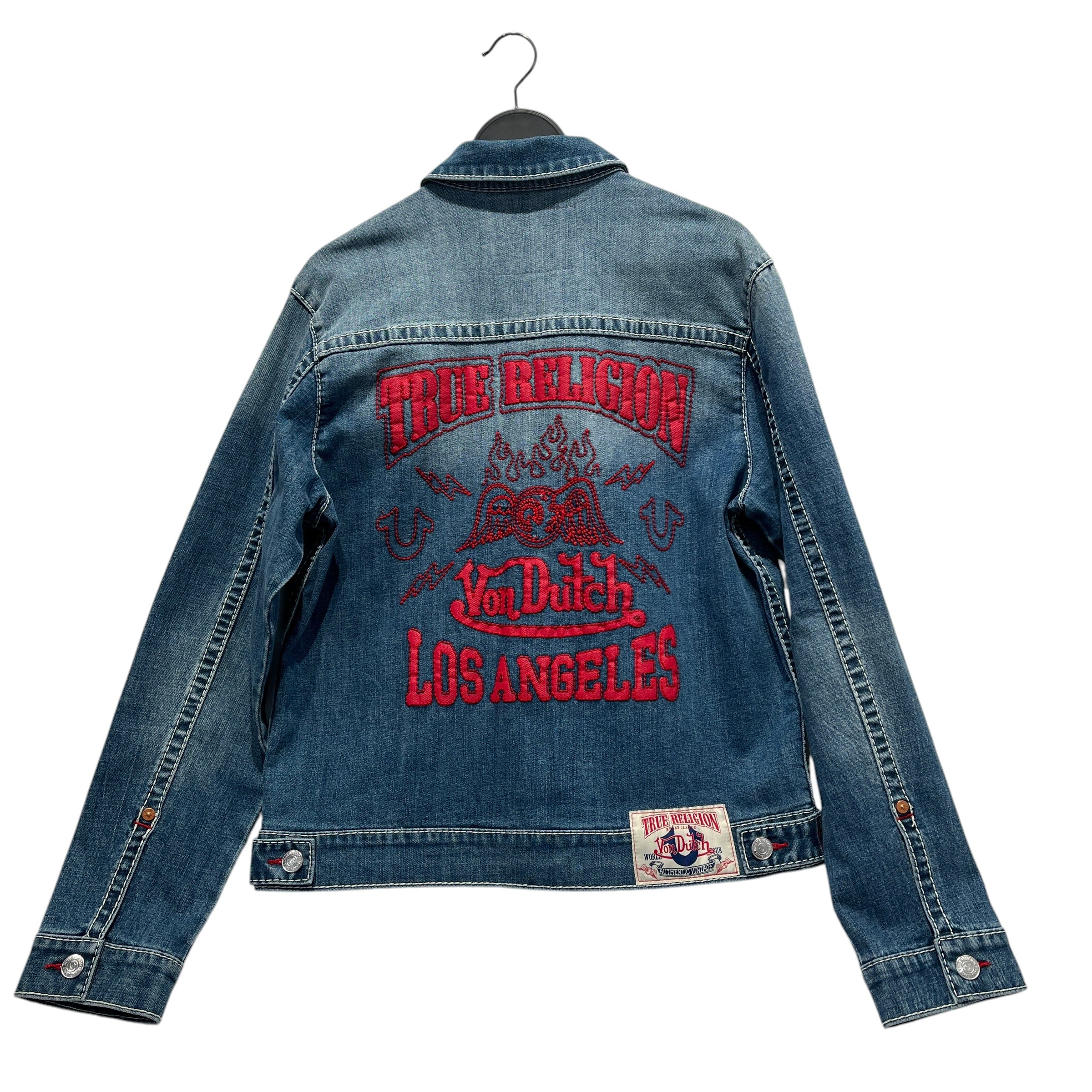 TRUE RELIGION/VonDutch/Denim Jkt/M/Denim/BLU/Graphic/RED STITCH BACK LOGO view 2
