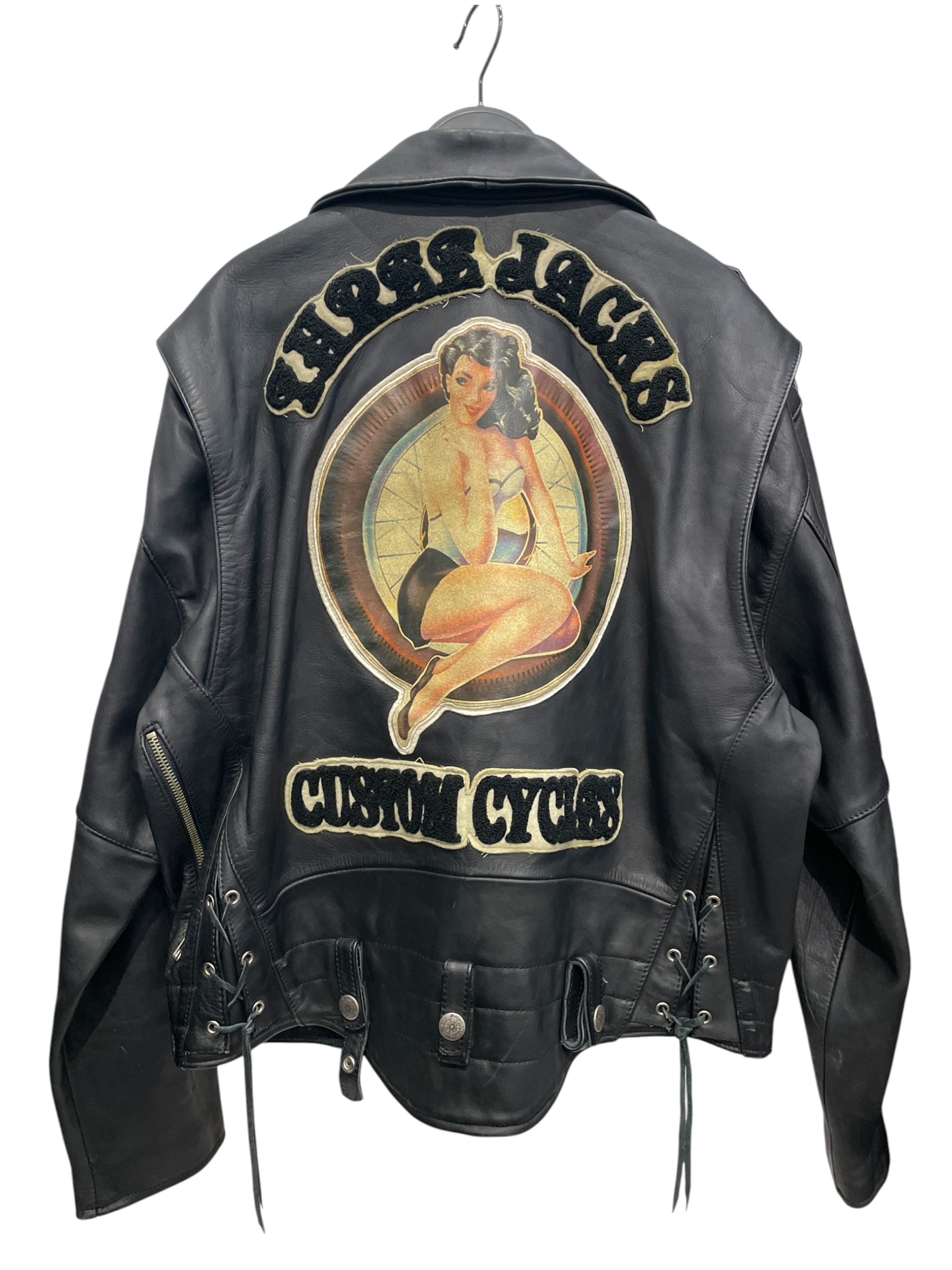 AVIREX/Leather Jkt/L/Leather/BLK/THREE JACKETS CUSTOM CYCLES view 2