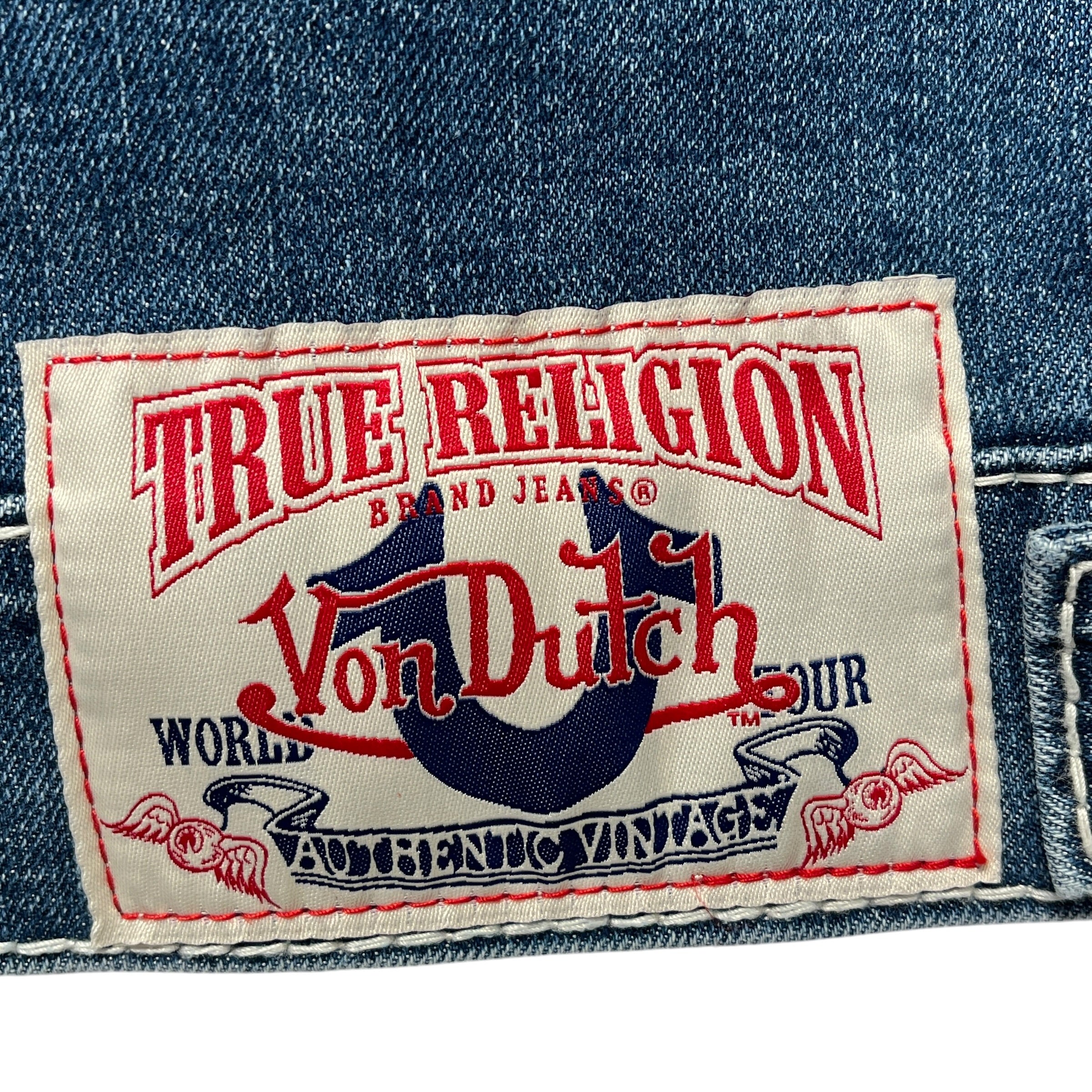 TRUE RELIGION/VonDutch/Denim Jkt/M/Denim/BLU/Graphic/RED STITCH BACK LOGO view 4