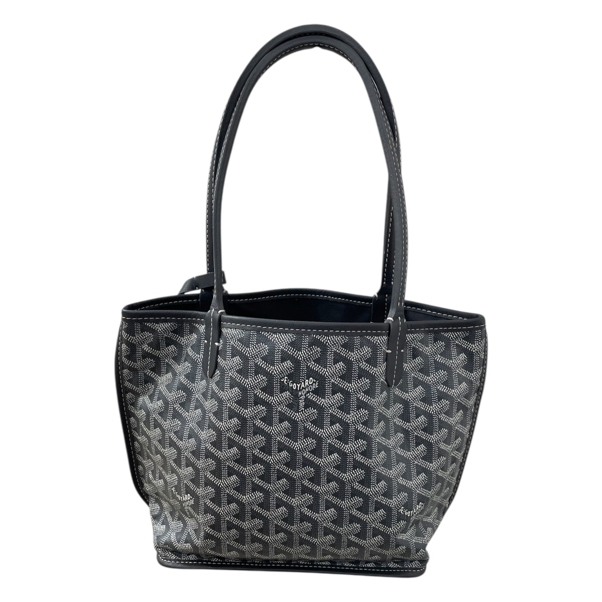 GOYARD/Tote Bag/Monogram/Leather/GRY/Mini Anjou view 2